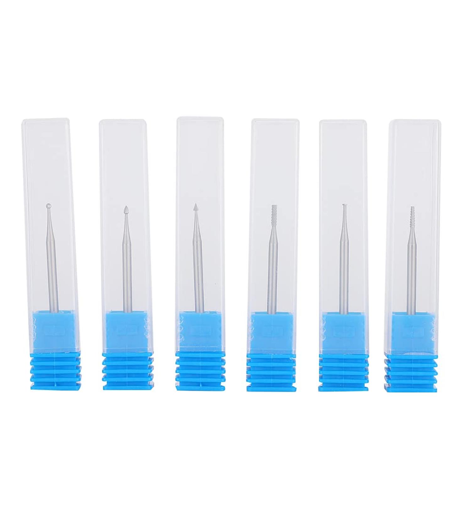 6pcs Tungsten Steel Electric Nail Art Drill Heads | Manicure Grinding Tools - 1.4mm - Buy Online on SooperMarket.com