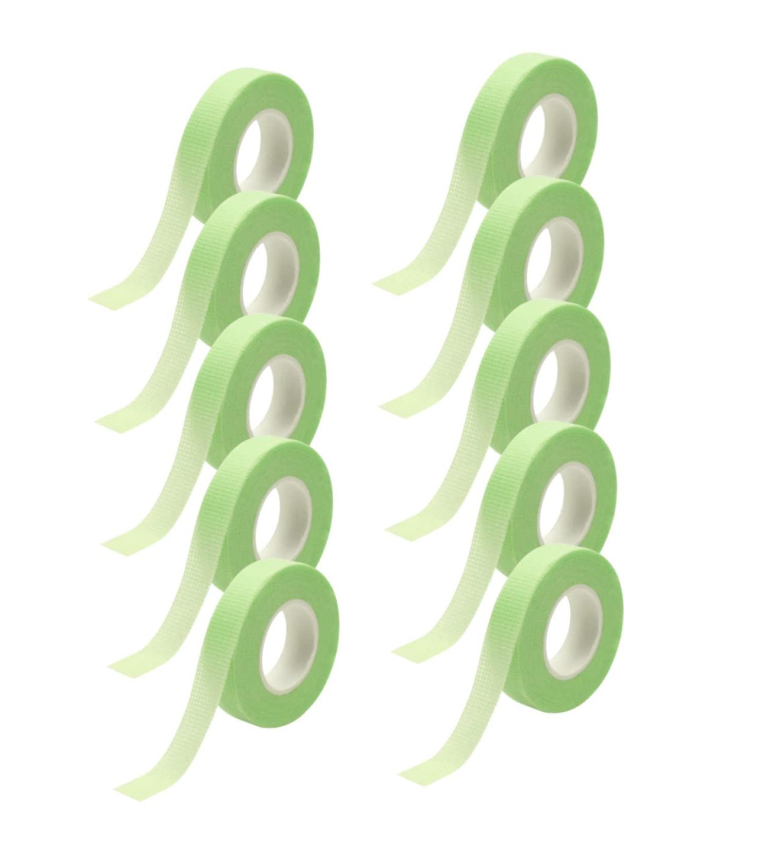 DRESSOOS 10 Rolls Lash Supplies Lash Tape Makeup Tape Green Duct Tape Lash Grafting Tape Lash Lift Tape Fabric Tape Makeup Supplies Lash Extension Tape Eye Shadow Major Non-woven Fabric 5.5x1.2cm Green 1 - Buy Online on SooperMarket.com