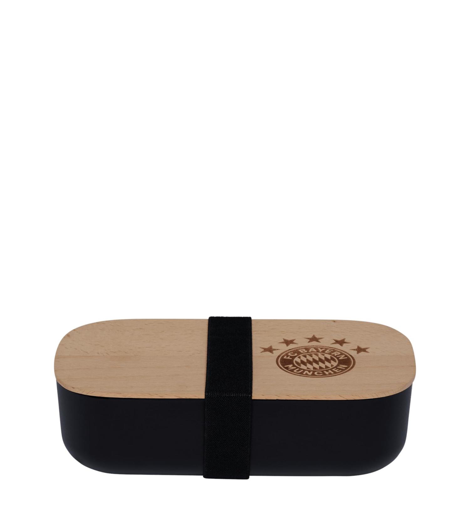 FC Bayern Munich Organic Black Lunch Box | Durable Bread Box for Kids | Perfect for School & Travel - Buy Online on SooperMarket.com