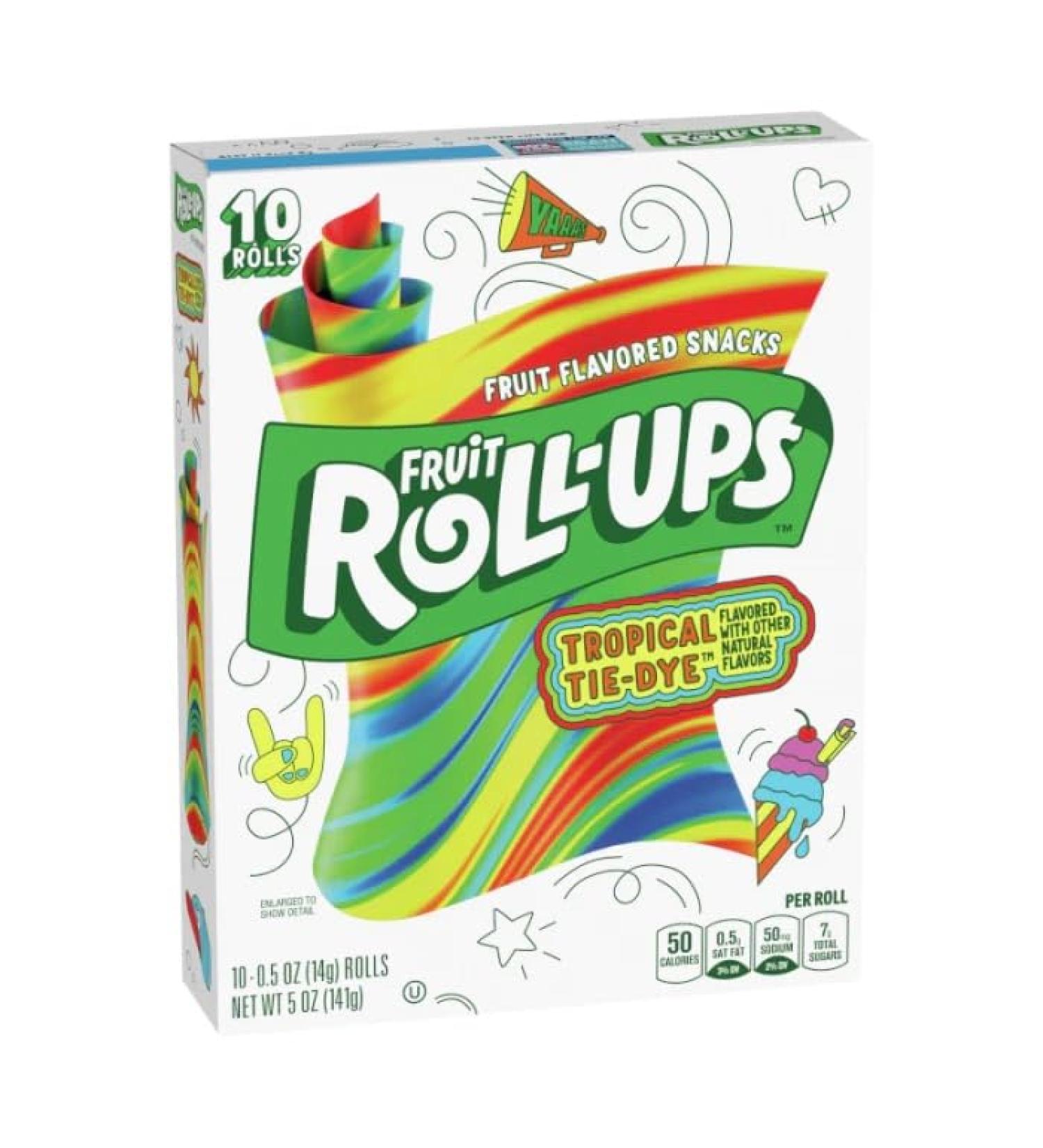 Fruit Roll ups Tropical Tie Dye 141g 10 rolls