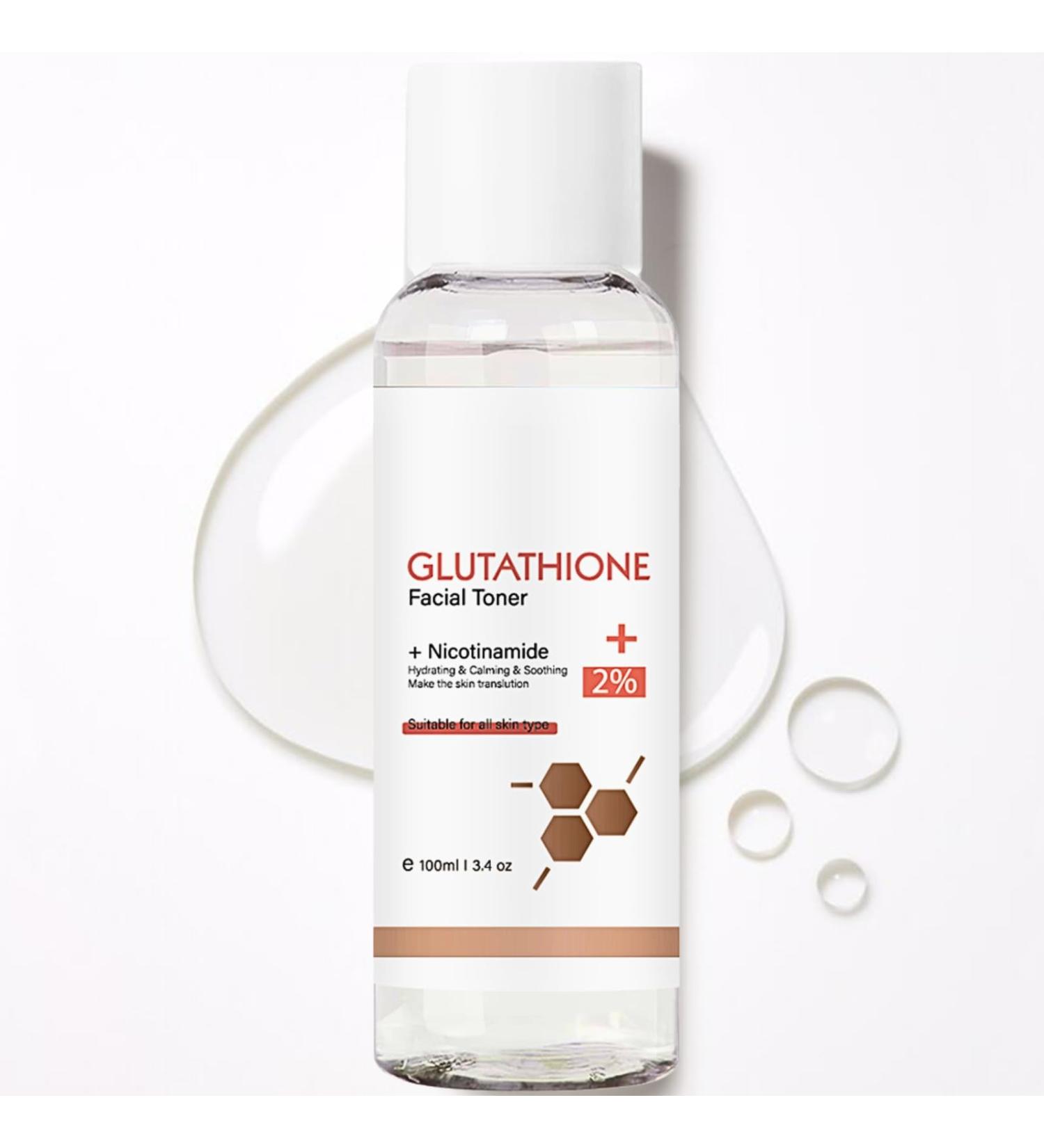 Glutathione Face Toner - 2% Niacinamide Toner for Face Hydrating Toner Even Skin Tone Oil-Control Korean Toner Skincare Shrink Pores Exfoliating Toner for All Skin - Buy Online on SooperMarket.com