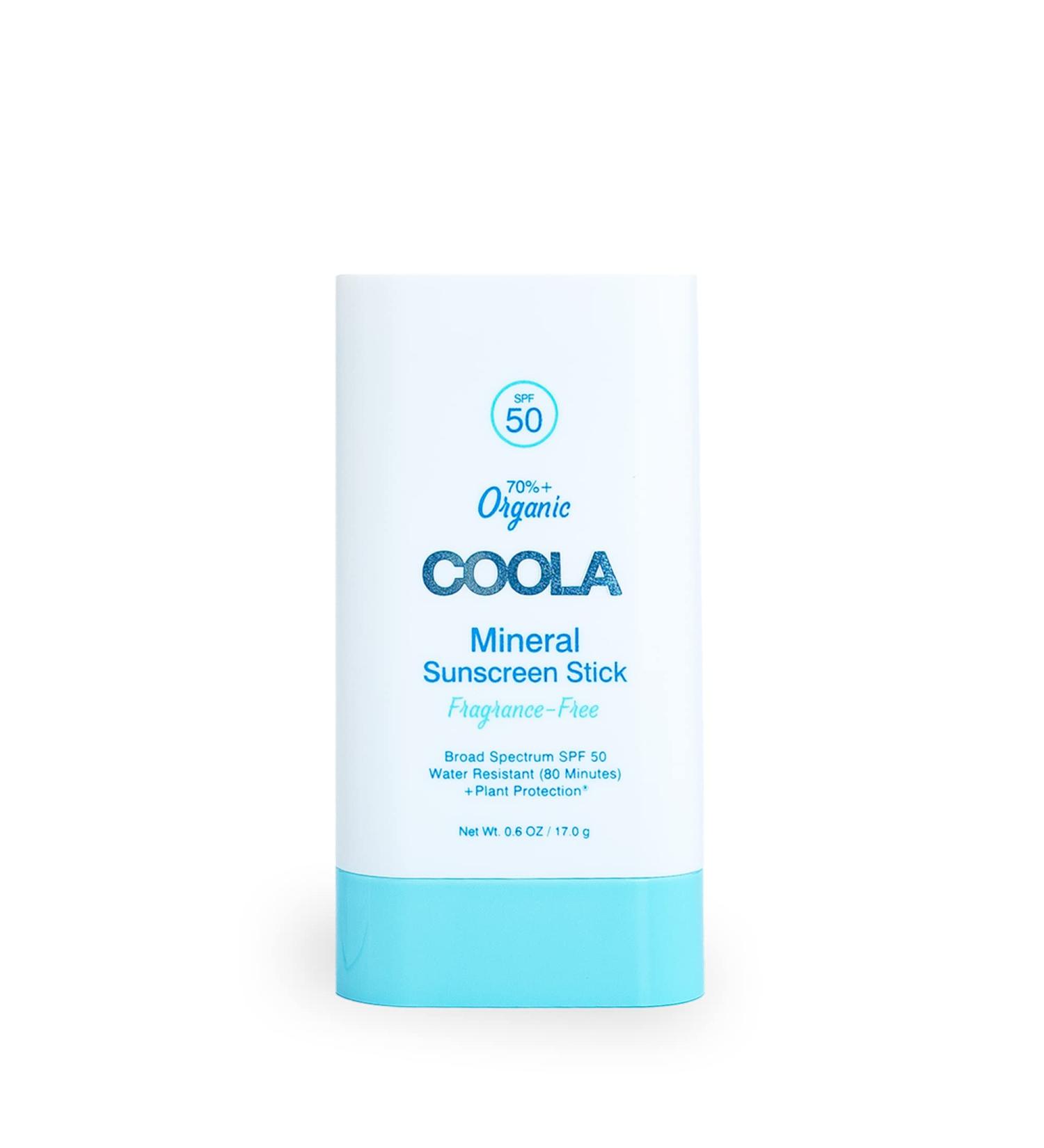 COOLA Organic Mineral Sunscreen SPF 50 Stick | Vegan Gluten-Free Dermatologist Tested Daily Sunblock - Buy Online on SooperMarket.com