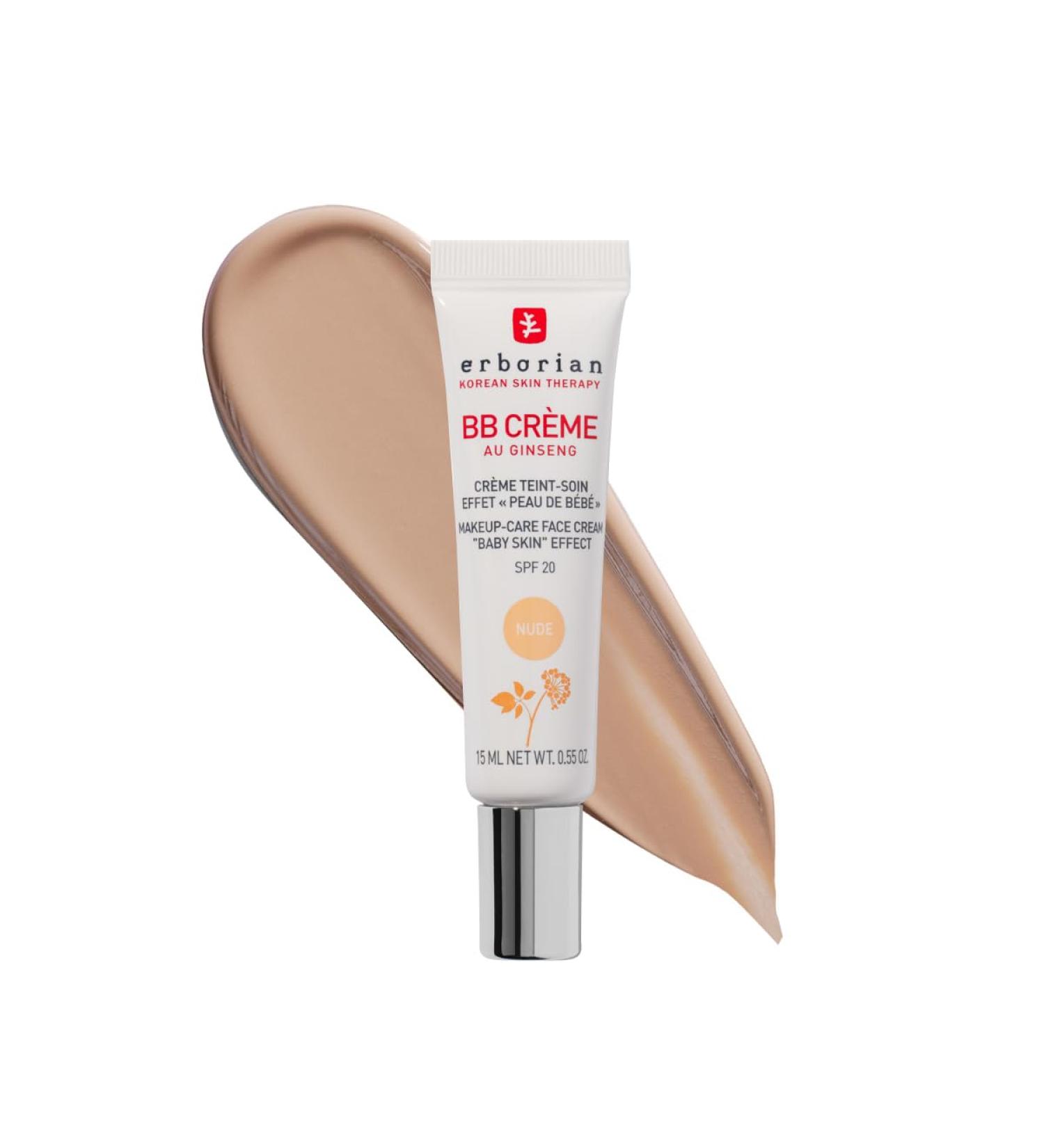 Erborian - BB Cream With Ginseng - Complexion Cream - "Baby Skin" Effect - Korean Cosmetic Treatment 5 -In -1 For SPF 20 - Nude - 15 ml - Buy Online on SooperMarket.com