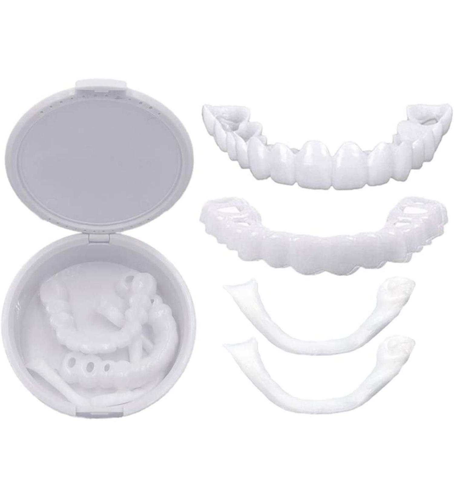 JMBK 5 Pairs Cosmetic Prosthesis Teeth - Fake Teeth Veneer for Comfort Fit & Confidence | Instant Snap-On Solution - Buy Online on SooperMarket.com