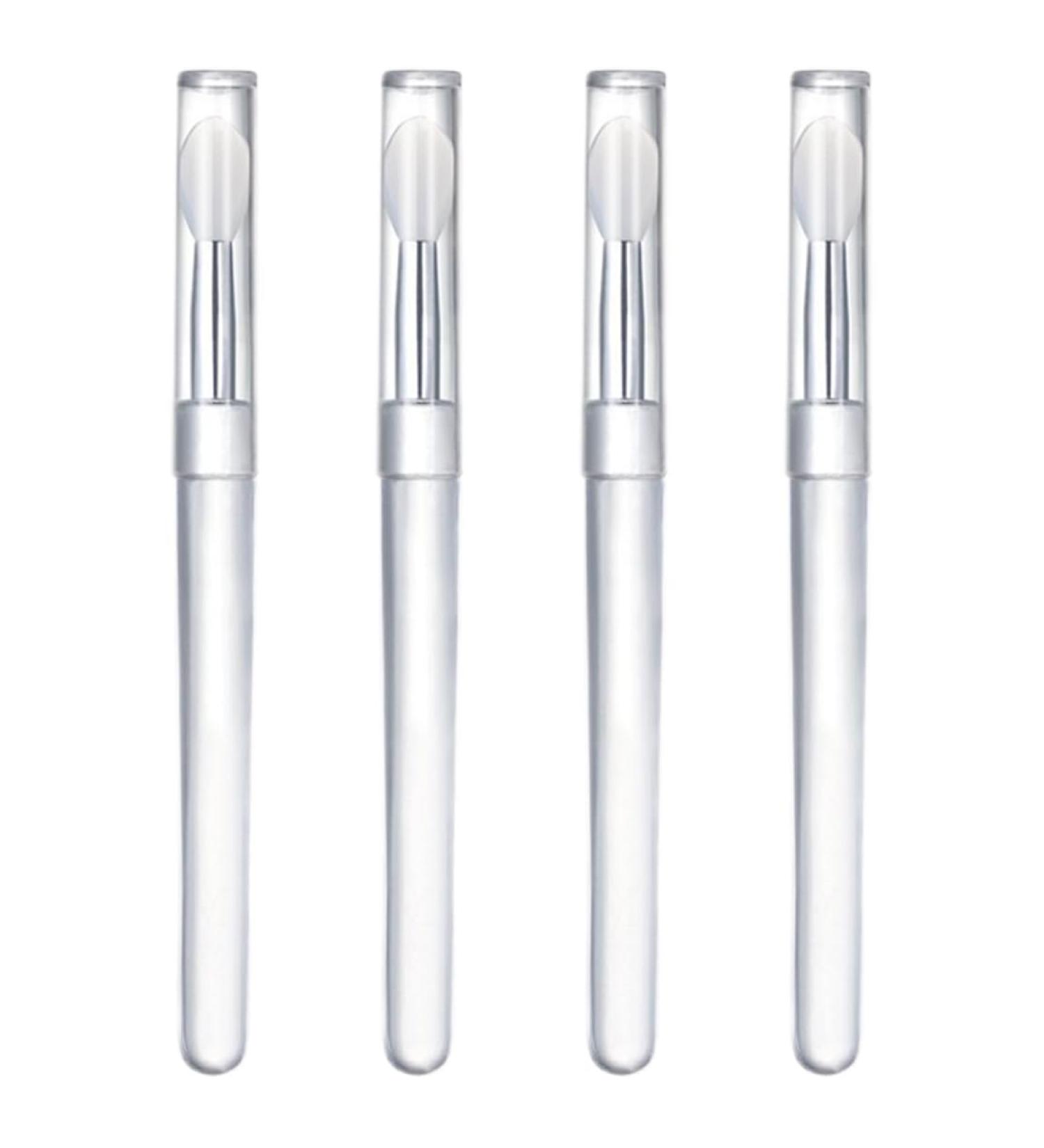 Silicone Lip Brushes - Portable Lipstick Applicator Wands & Mini Scrub Brush Set (4PCS) for Perfect Lip Gloss Application - Buy Online on SooperMarket.com
