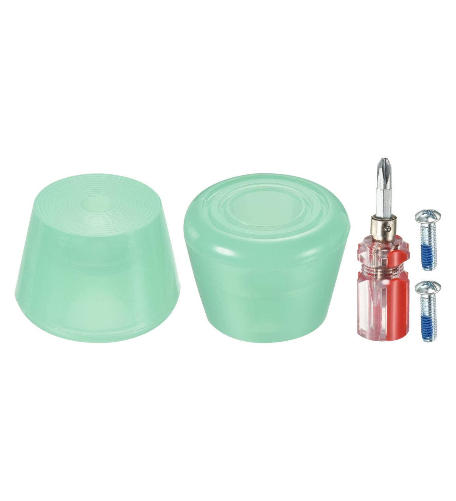 Patikil Roller Skate Toe Stops 82A Rubber Brake Stoppers Green - Includes Screwdriver | Roller Skate Accessories Replacement - Buy Online on SooperMarket.com