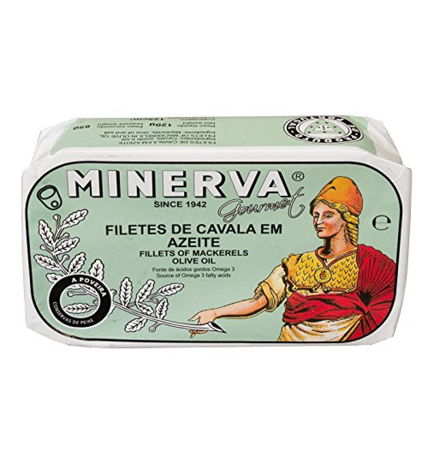Mackerel Fillet in Olive Oil 3 tins x 120 g Minerva / Portugal - Buy Online on SooperMarket.com