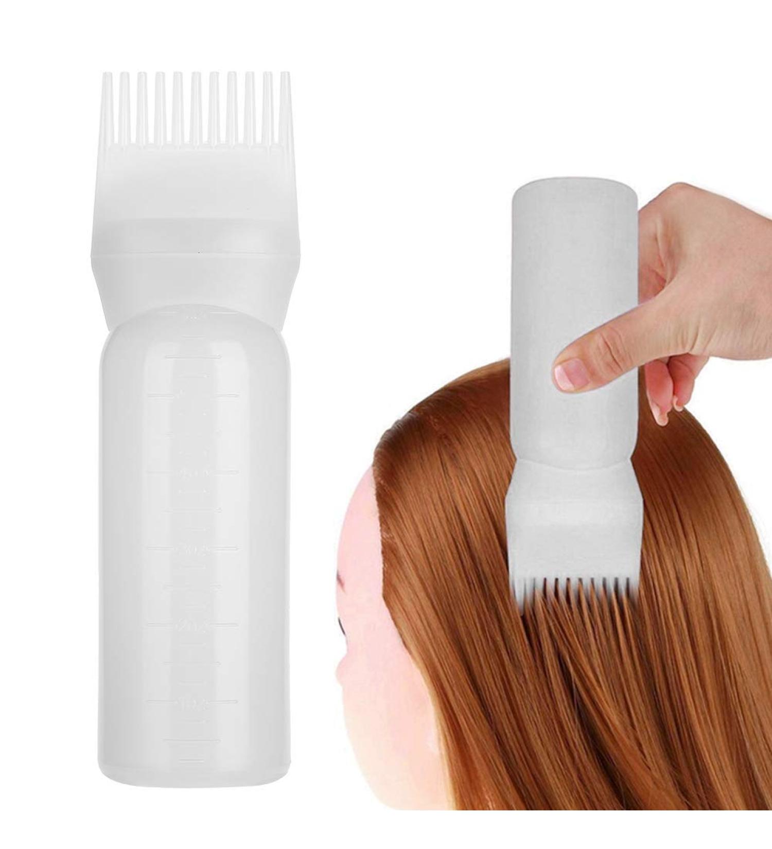 Root Comb Applicator Bottle - Lightweight Dyeing Tool with Graduated Scale - Blue & White - Buy Online on SooperMarket.com