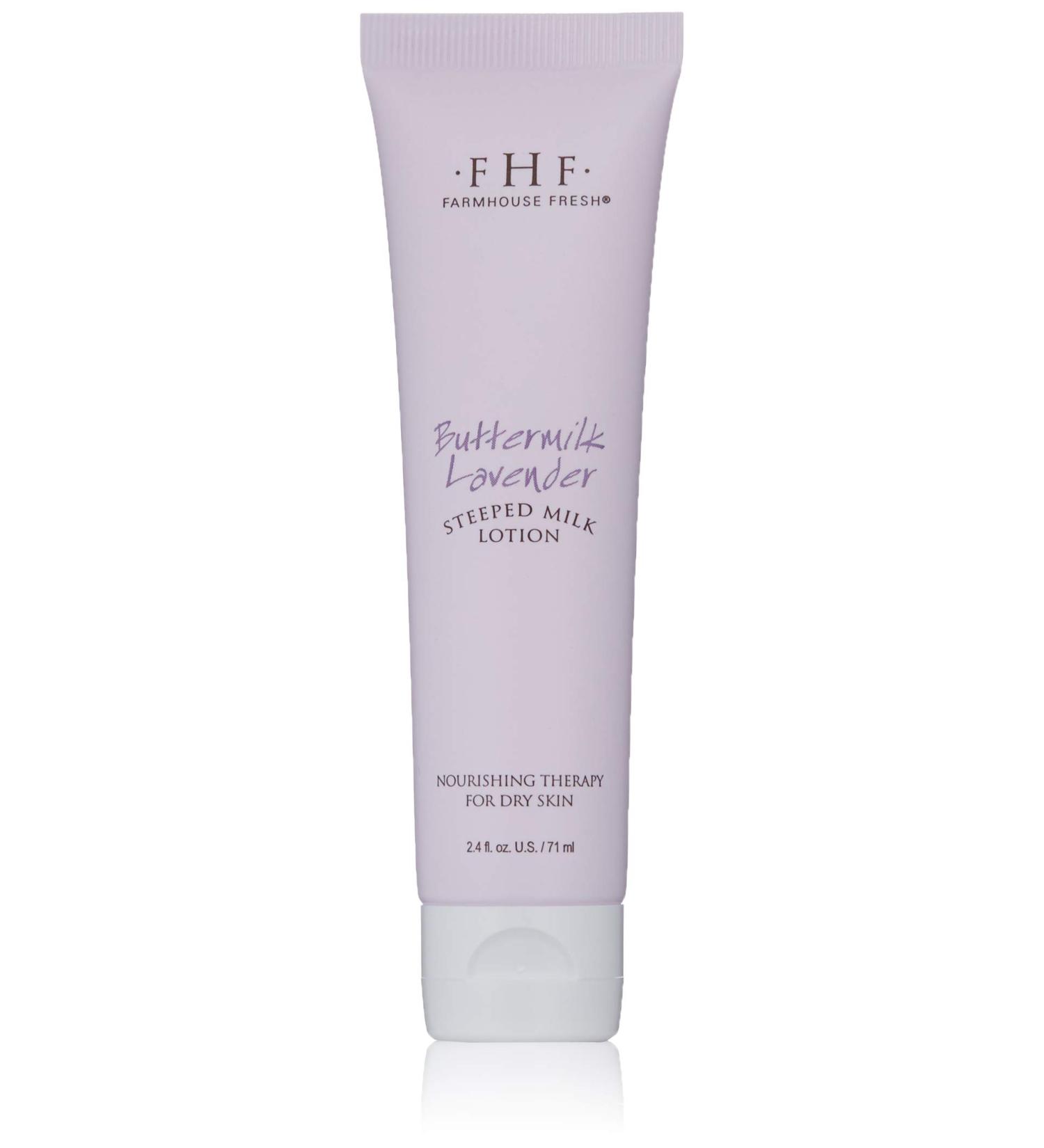 FarmHouse Fresh Buttermilk Lavender Steeped Milk Lotion - 2.4 Fl Oz (Pack of 1) - Hydrating Body Moisturizer - Buy Online on SooperMarket.com