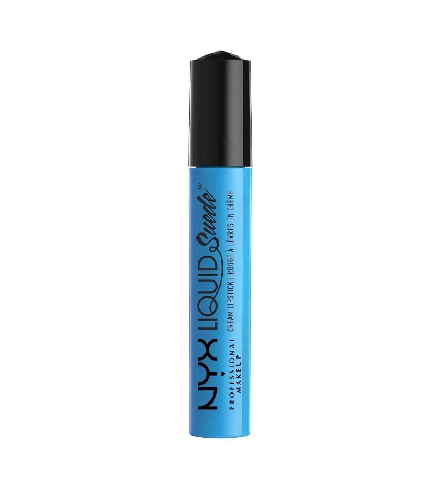 NYX Liquid Suede Cream Lipstick in Little Denim Dress - Bright Sky Blue - Buy Online on SooperMarket.com