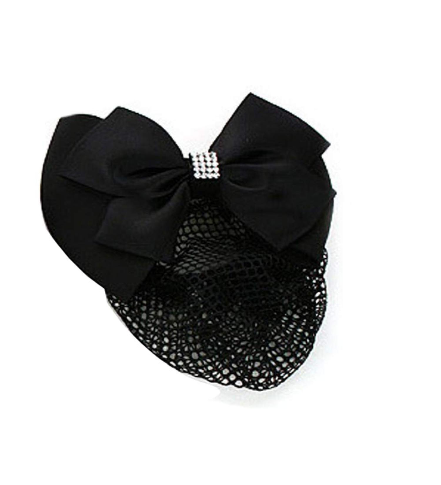 Women Hair Clip Hair Bun Cover Barrettes Net Snood Hairnet Lace Bow Decor Hair Clip Hairnet - Buy Online on SooperMarket.com