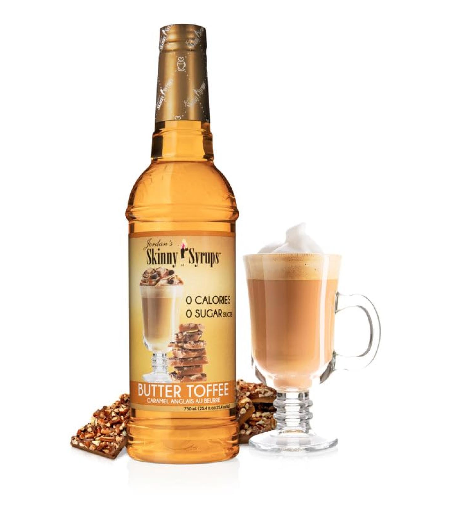 Jordan's Skinny Syrups 0 Calories | 0 Sugar | Butter Toffee Syrups 750mL - Buy Online on SooperMarket.com