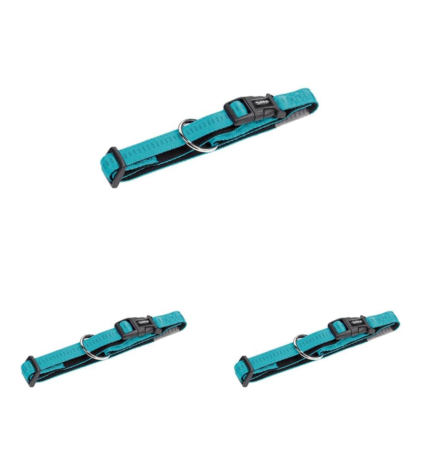 Nobby Soft Grip Dog Collar - Turquoise (L: 25-35 cm W: 15 mm) | Pack of 3 - International Shipping Available - Buy Online on SooperMarket.com
