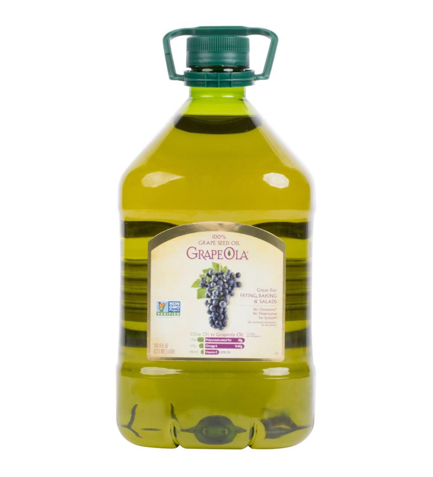 GrapeOla Grapeseed Oil, 3 Liter 101.43 Fl Oz (Pack of 1)