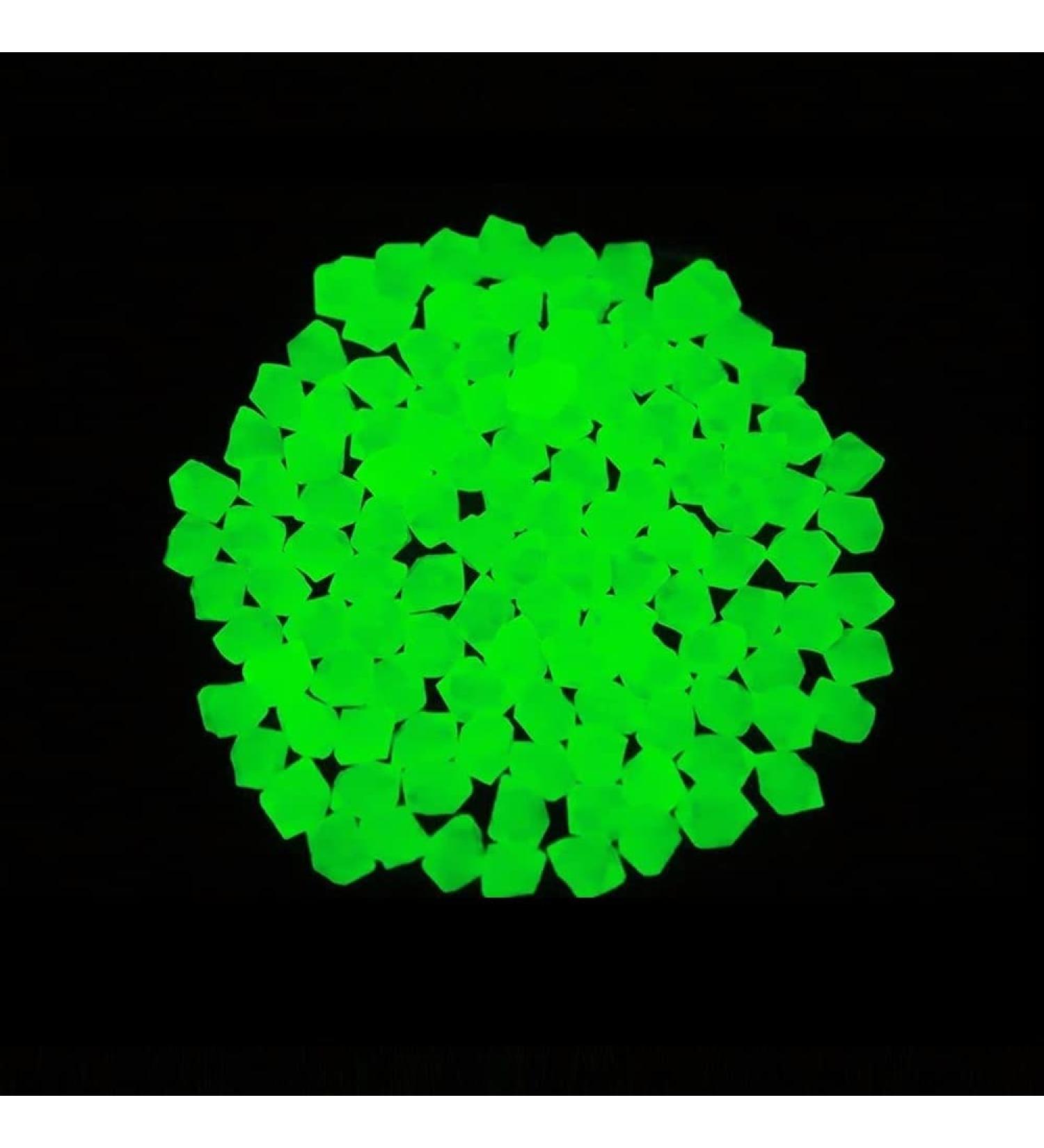 300 Colorful Fluorescent Stones - Bright Garden Pebbles for Walkways Aquariums & Lawn Decoration (Green 17x13mm) - Buy Online on SooperMarket.com