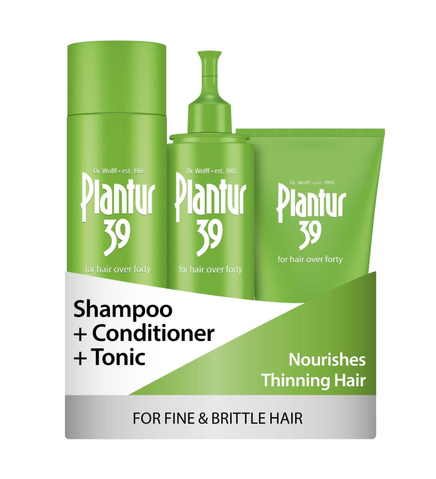 Plantur 39 Phyto Caffeine Women's 3 Step System for Fine Thinning Hair Growth - Shampoo, Conditioner, Tonic - Buy Online on SooperMarket.com