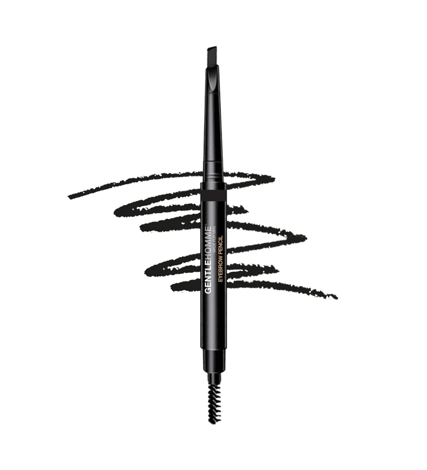 Gentlehomme Mens Eyebrow Pencil Black - Waterproof 2-in-1 Brush & Pencil for Defined & Long-Lasting Brows - Buy Online on SooperMarket.com