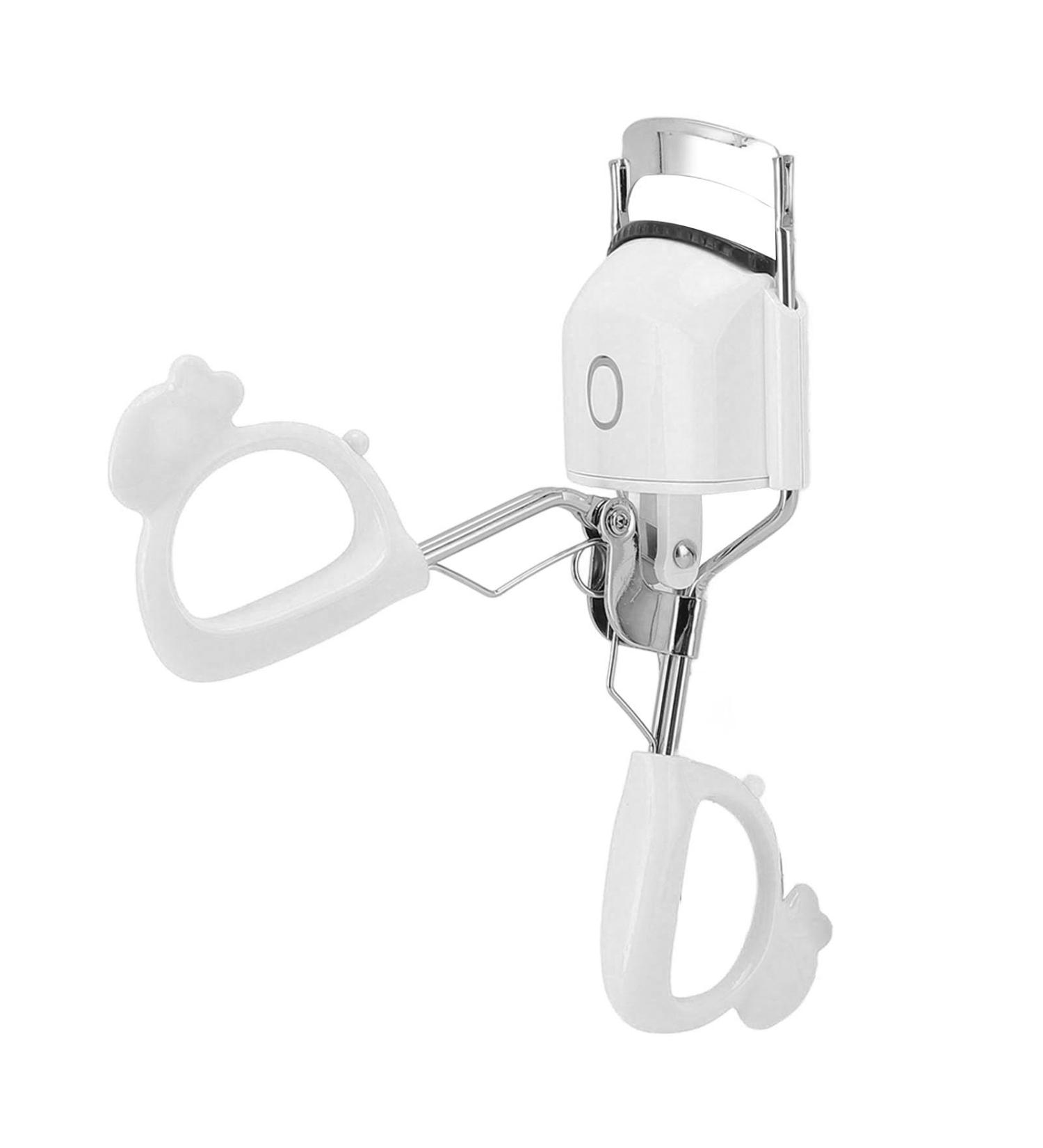 Heated Lash Curler - 2 Speed Temperature Control Fast Charging Electric Eyelash Curler (White) | Long Lasting Curling Tool for Effortless Beauty - Buy Online on SooperMarket.com