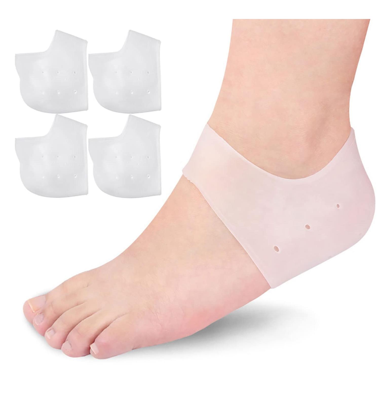 Silicone Gel Heel Socks for Plantar Fasciitis Relief and Skin Care - 2 Pairs - Buy Online on SooperMarket.com