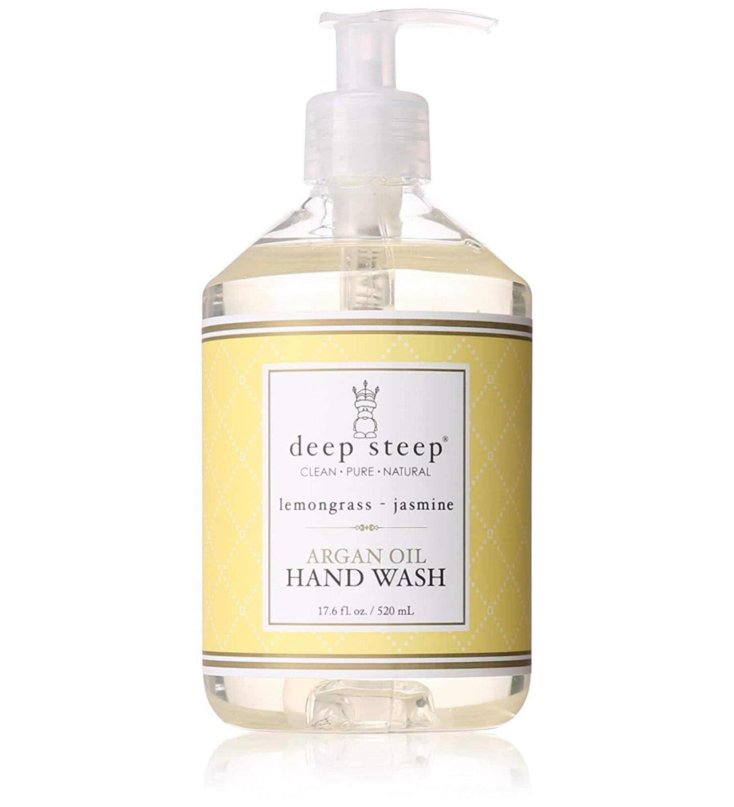 Deep Steep Argan Oil Hand Wash - Lemongrass & Jasmine - 17.6 fl oz | Nourishing & Aromatic - Buy Online on SooperMarket.com
