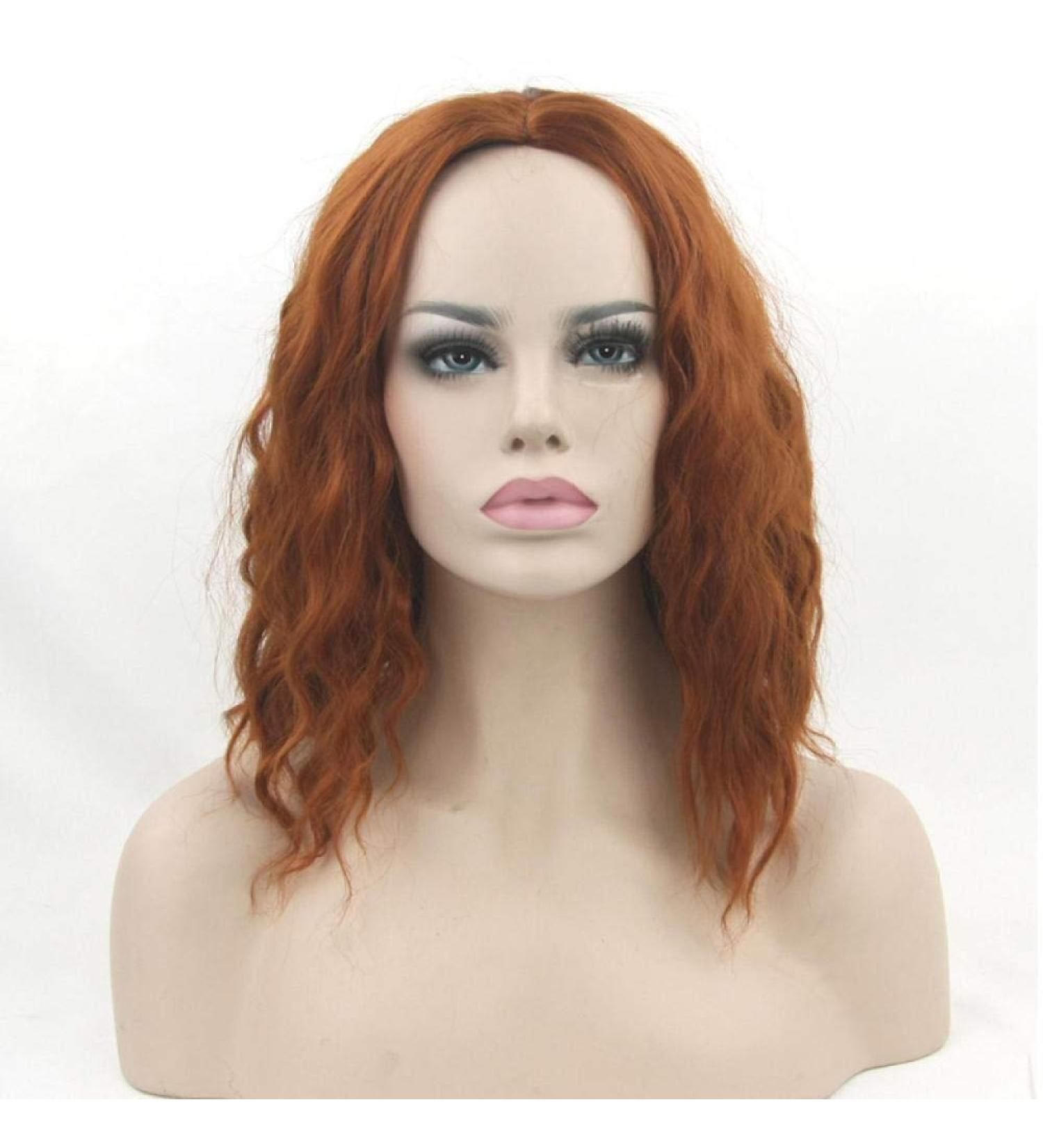 Shop BGHJUE Red Short Synthetic Wig for Women | Corn Hot Curls & Side Fringe | Pixie Cut | International Shipping Available - Buy Online on SooperMarket.com