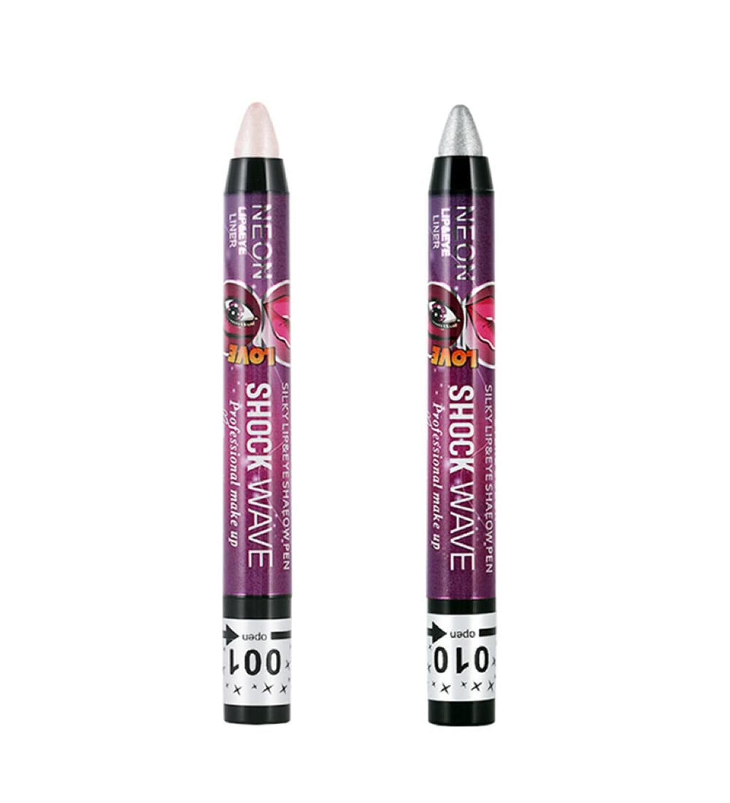 Go Ho 2PCS Silver & White Eyeshadow Sticks - Ultra Pigmented Shimmer Eye Shadow Pens - Buy Online on SooperMarket.com
