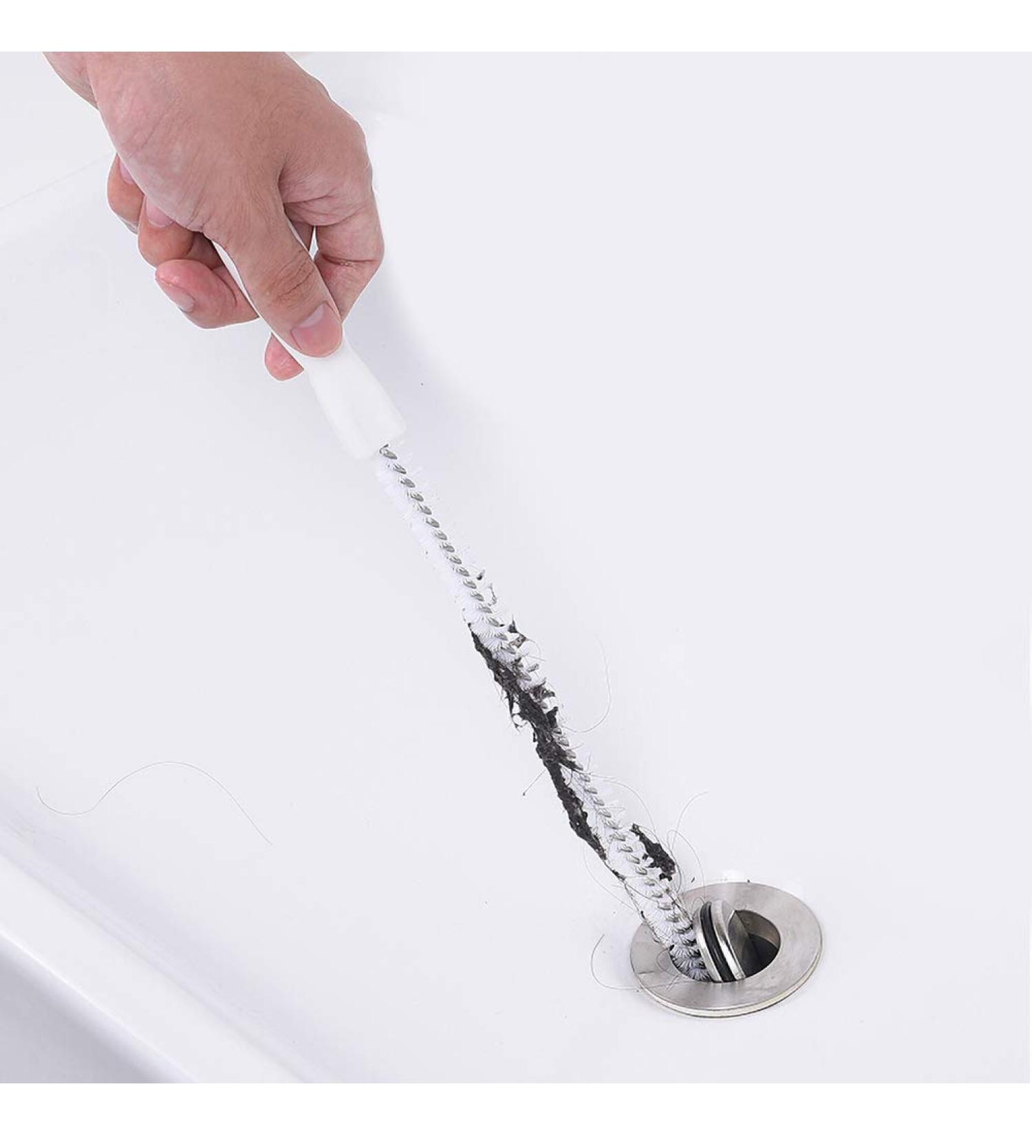 Universal Pipe Dredging Sink Cleaning Brush Spiral Nylon Bristles Free to bend Easy to use Strong and Durable Easy to Clean Reusable - Buy Online on SooperMarket.com