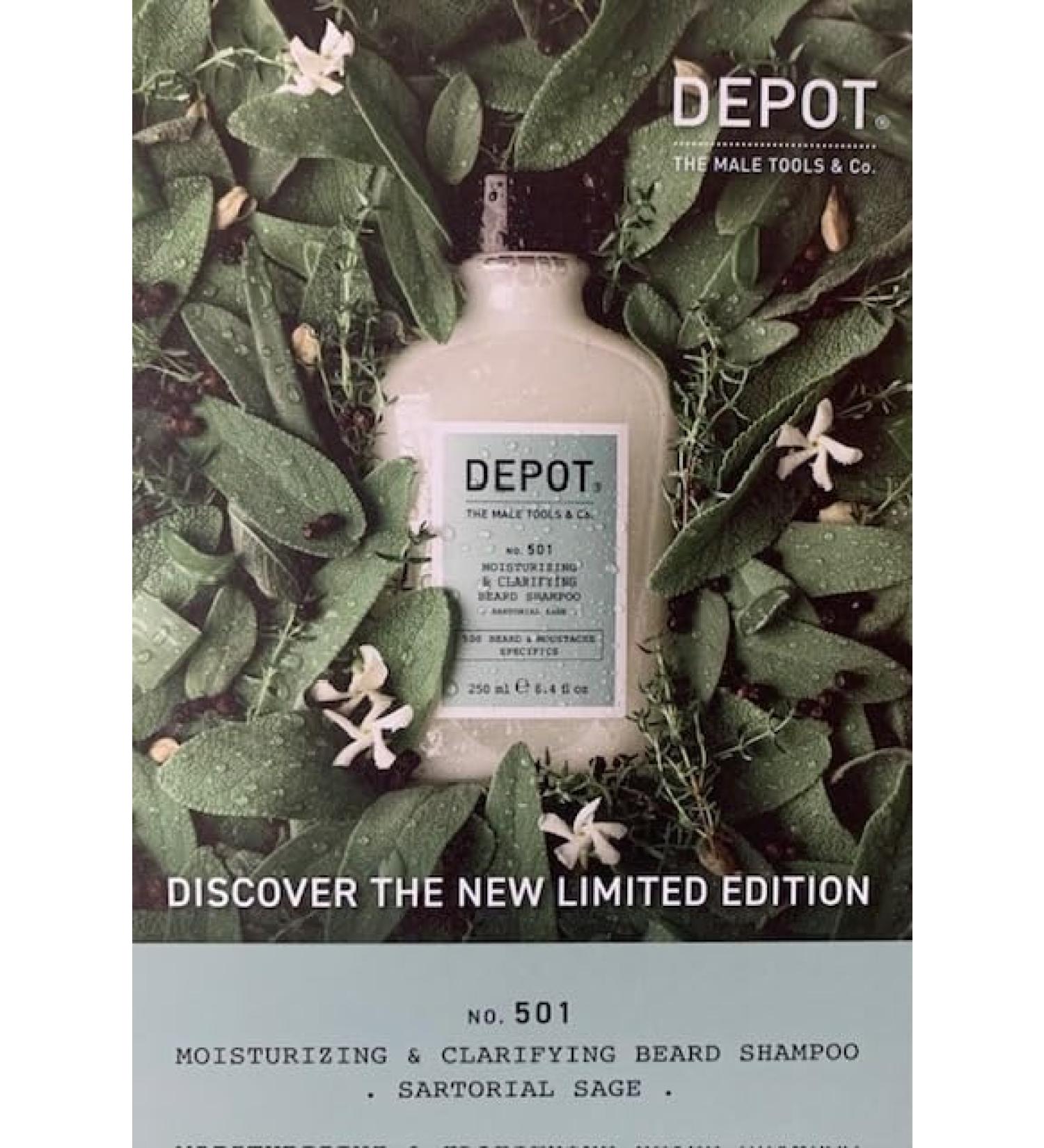 DEPOT 501 Moisturizing & Clarifying Beard Shampoo