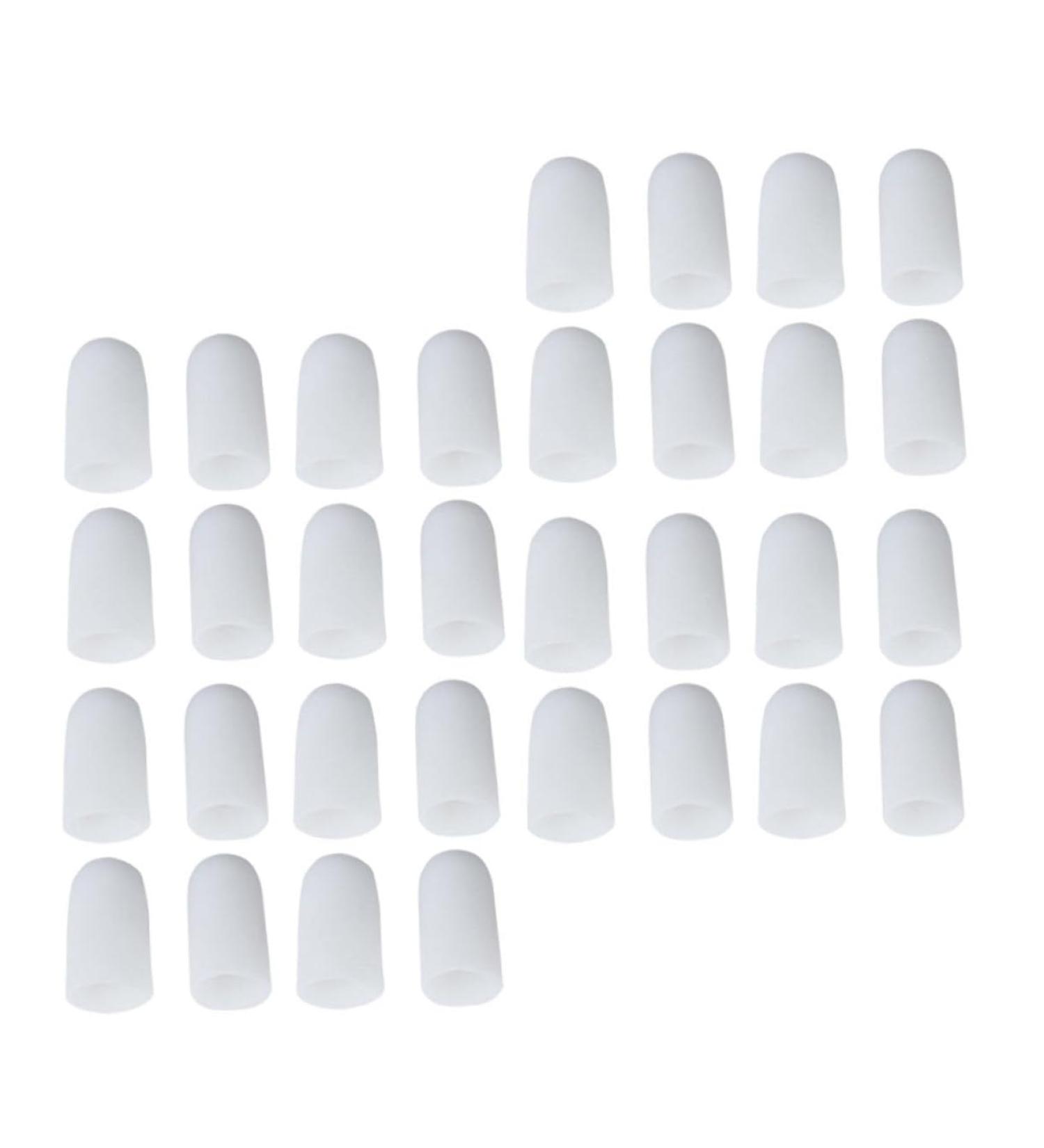 8 Pairs Silicone Gel Toe Protectors & Separators for Blisters, Bunions, and Straightening - White Headgear Orthopedic Design - Buy Online on SooperMarket.com
