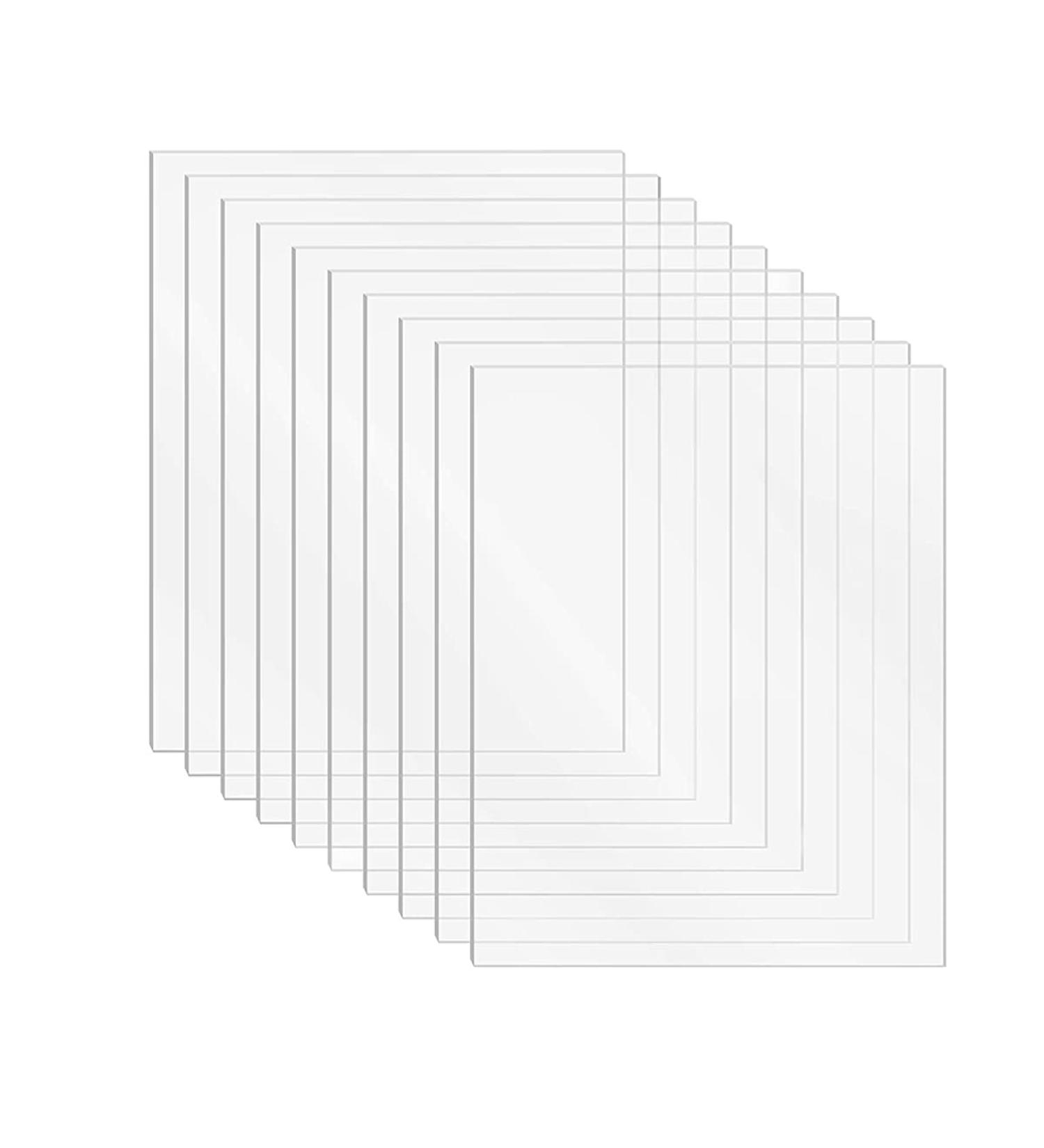 DARENYI 10 Pcs Clear Acrylic Sheet Plexiglass Clear Plastic Sheet 1mm Transparent Acrylic for Drawing  Printing  Craft DIY  Picture Frame etc(18 x 13cm) 7.08 x 5.12in x 1mm Clear 10 - Buy Online on SooperMarket.com