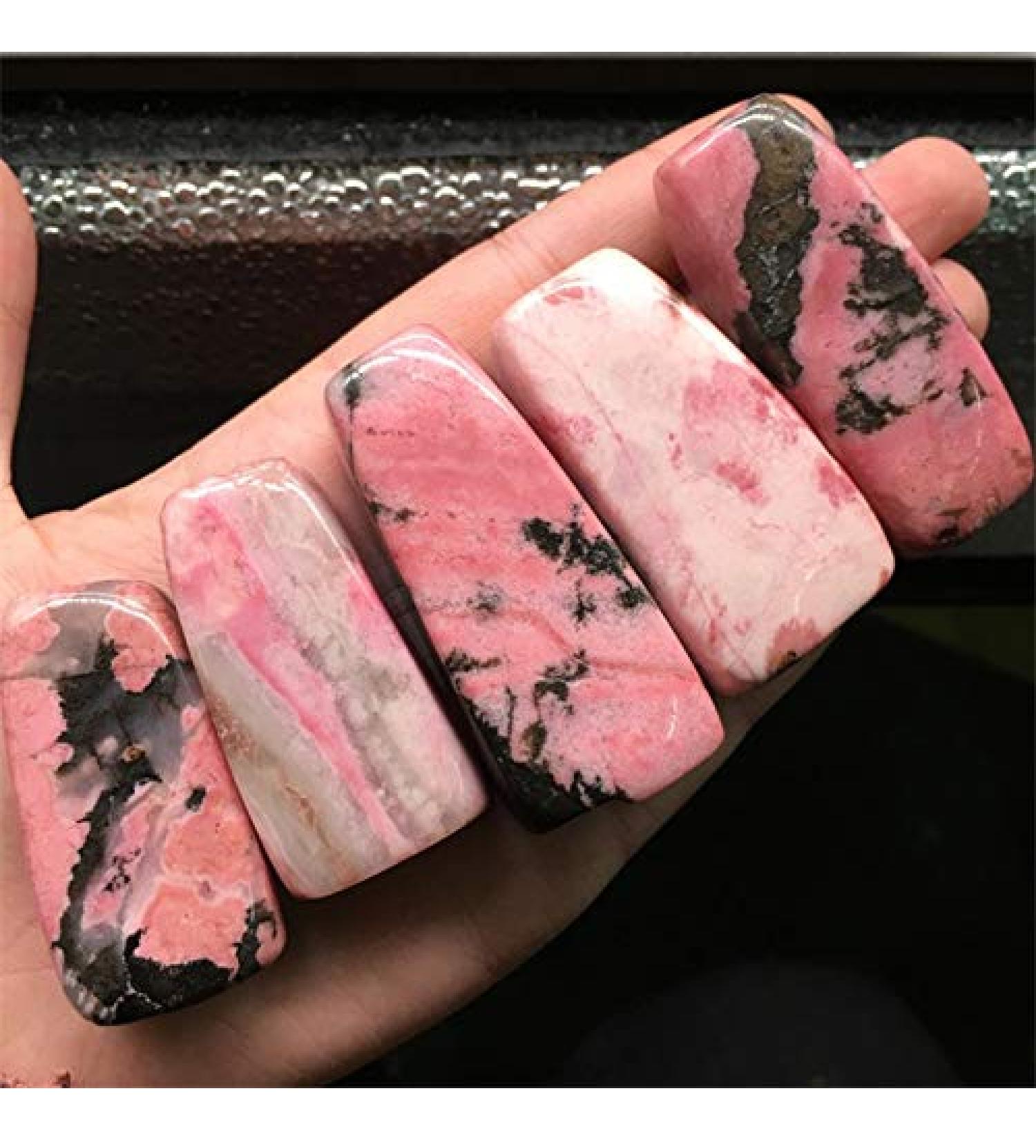 100g Natural Polished Rose Quartz Gravel Rhodonite Tumbled Stone for Decoration - Buy Online on SooperMarket.com