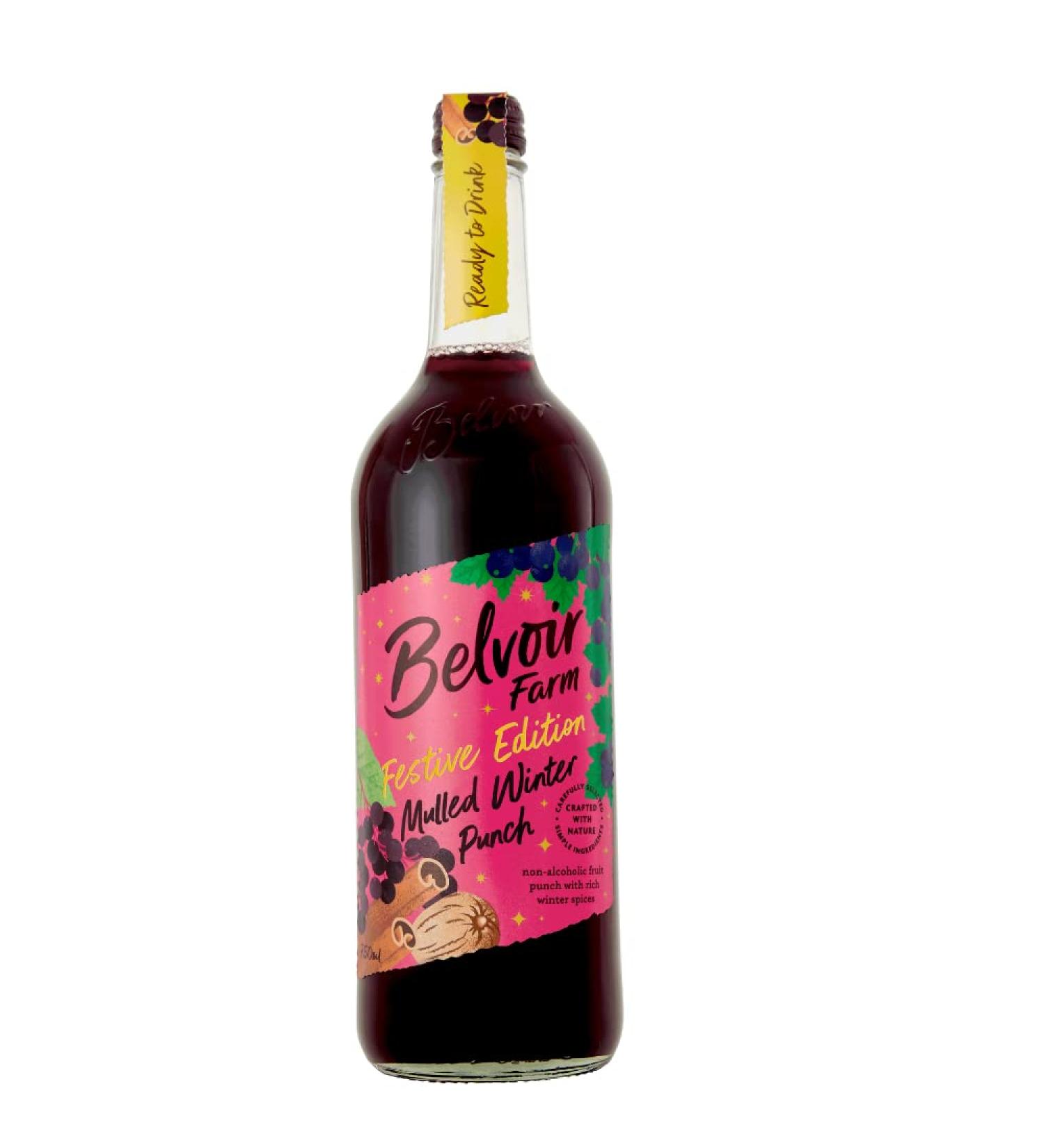 Belvoir Farm Festive Edition Mulled Winter Punch - 100% Natural Ingredients | Vegetarian & Vegan-Friendly - 6 x 750ml Bottles - Buy Online on SooperMarket.com