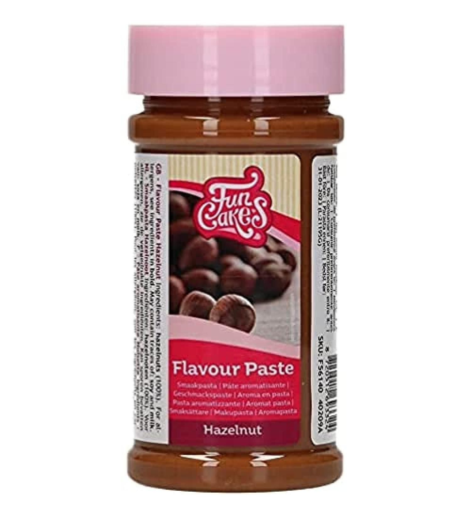 Funcakes taste touches hazelnuts: food paste good taste perfect for decorating cakes suitable for dough and fillings.100 g.