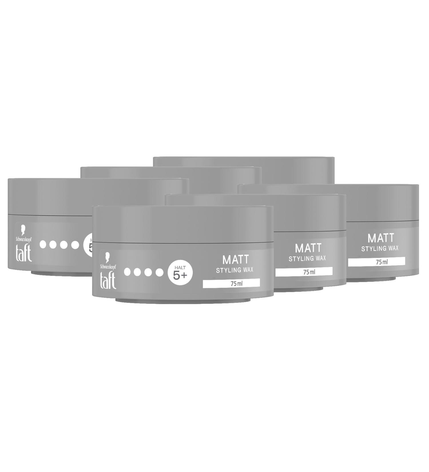 Schwarzkopf Taffel Styling Wax Matt 6 Pack | Long-Lasting Hold Hair Wax | Vegan Hair Styling Product for Matt Finish (450 ml) - Buy Online on SooperMarket.com