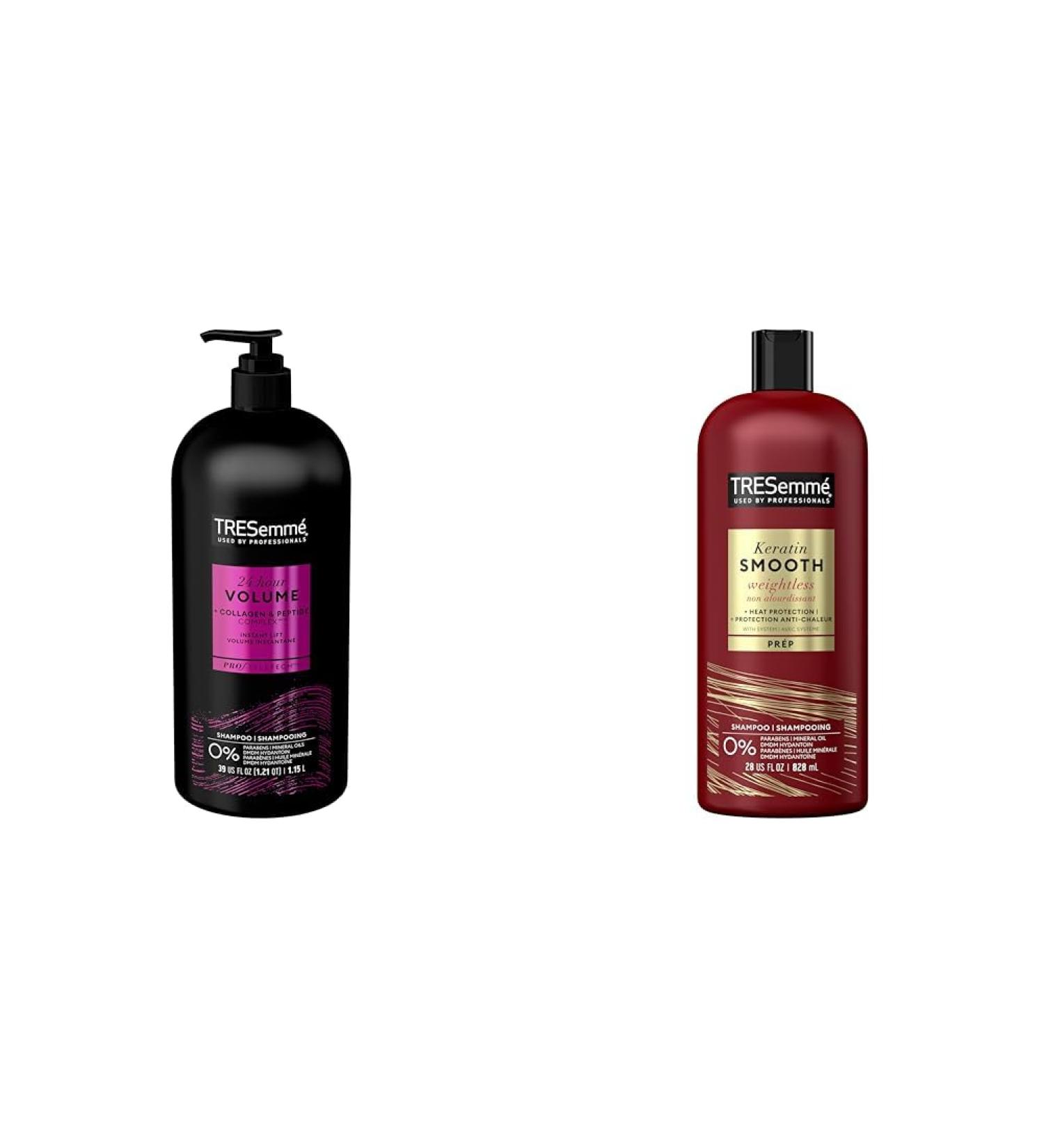 TRESemm 24 Hour Volume Shampoo for fine hair & Keratin Smooth Shampoo for frizzy hair Lamellar Discipline formulated with Pro Style Technology 828 ml Shampoo + Shampoo 828 ml - Buy Online on SooperMarket.com