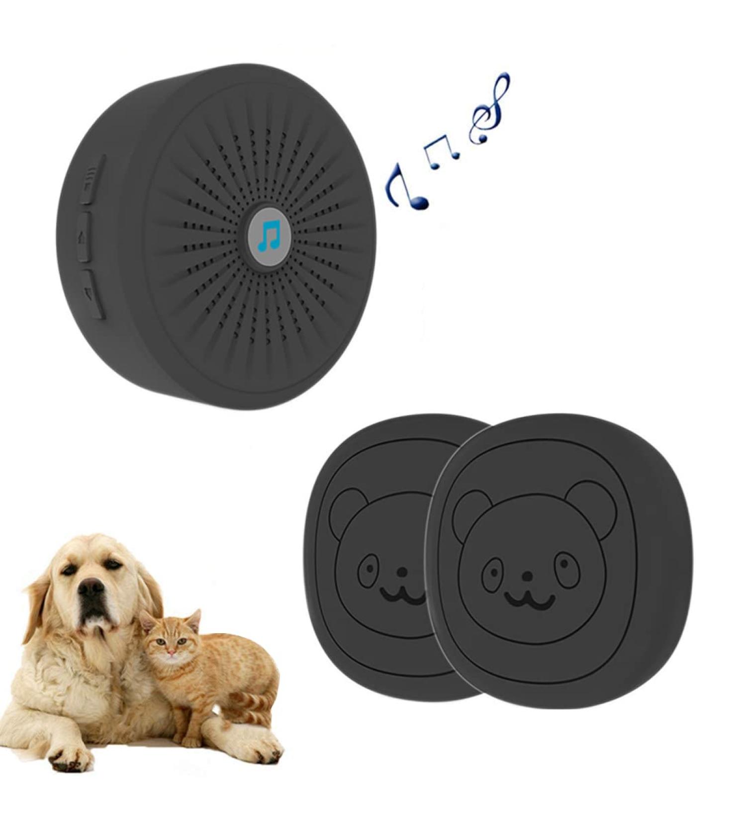 Allomn Pet Training Doorbell - Wireless Communication System with Adjustable Volume 1 Receiver & 2 Transmitters - Ideal for Dog Training - EU Connector - Buy Online on SooperMarket.com