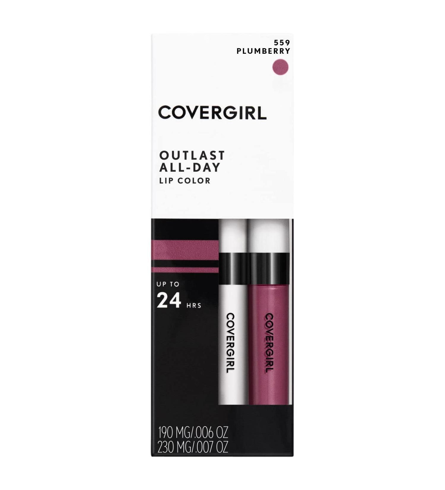 COVERGIRL Outlast All-Day Lipcolor Plum Berry 559 - Long-Lasting Moisturizing Lipstick - .13 oz - International Shipping Available - Buy Online on SooperMarket.com