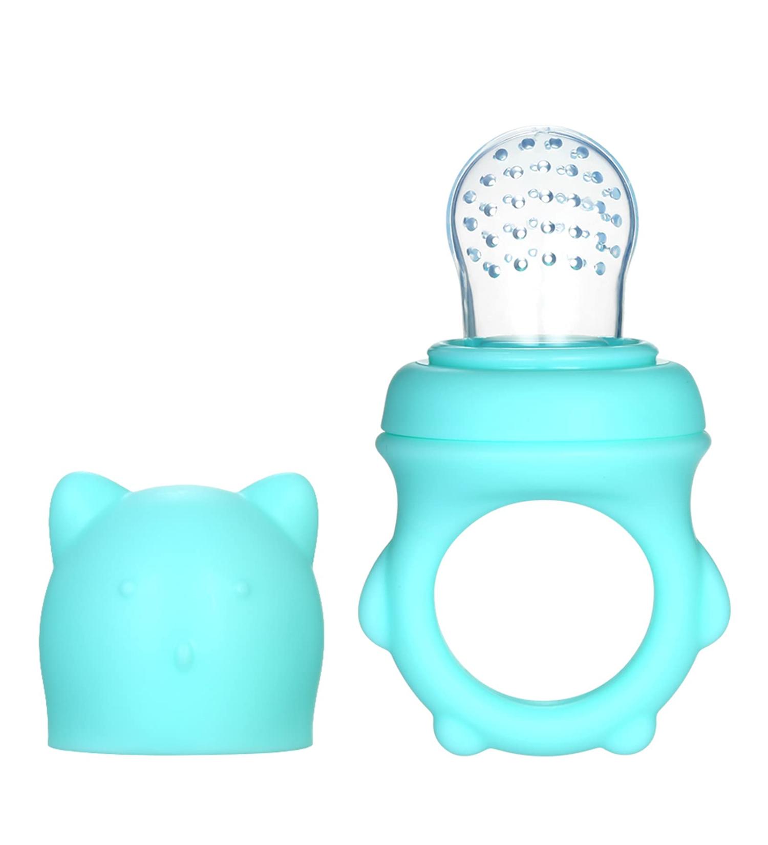 Xiaoxin Baby Food Feeder - Fresh Fruit & Veggie Silicone Nipple Teething Toy for Toddlers - Easy to Clean - Blue - Buy Online on SooperMarket.com