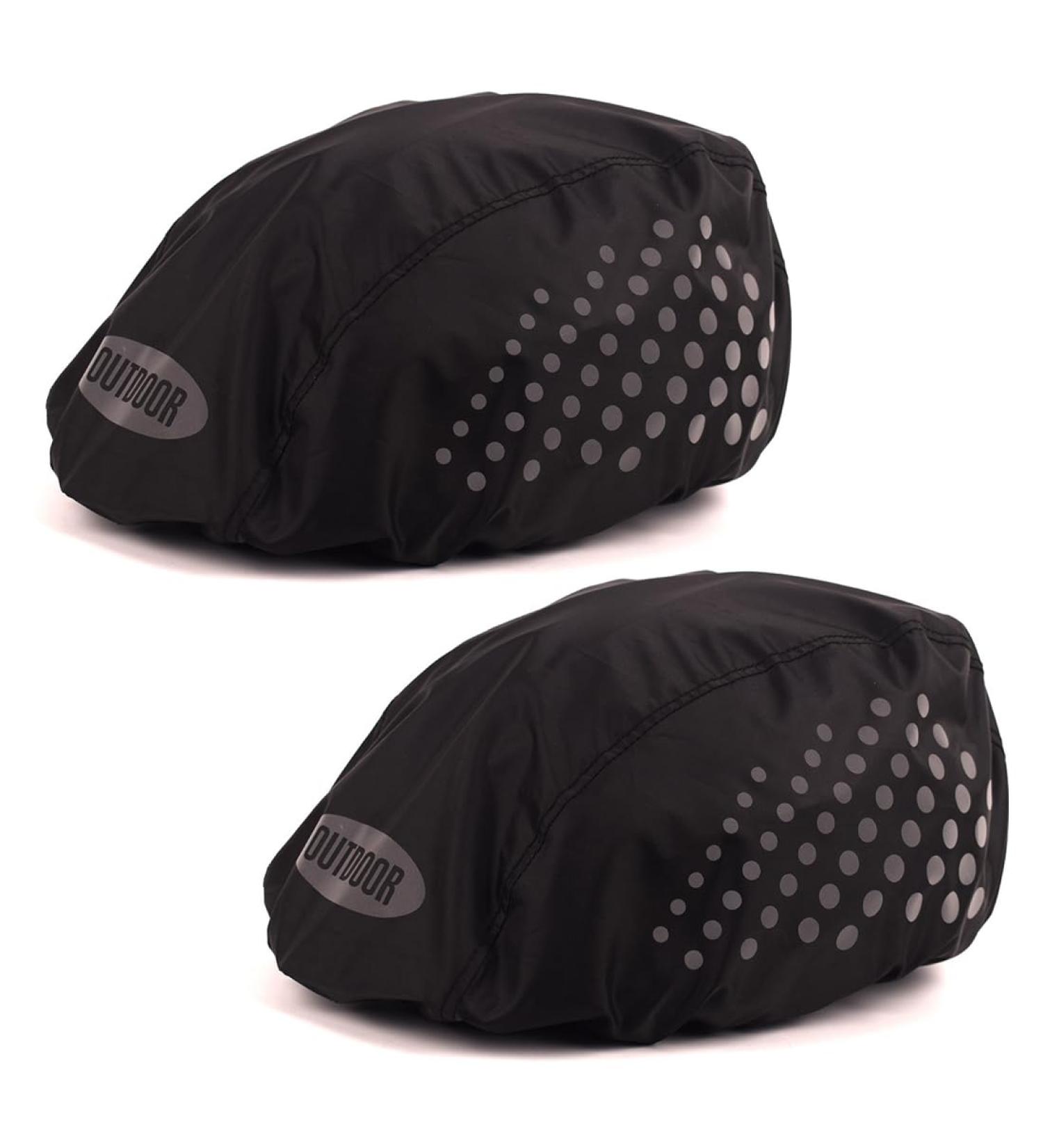 Waterproof Bicycle Helmet Rain Cover - 2 Pcs Black Helmet Protector for All Weather Protection - Buy Online on SooperMarket.com