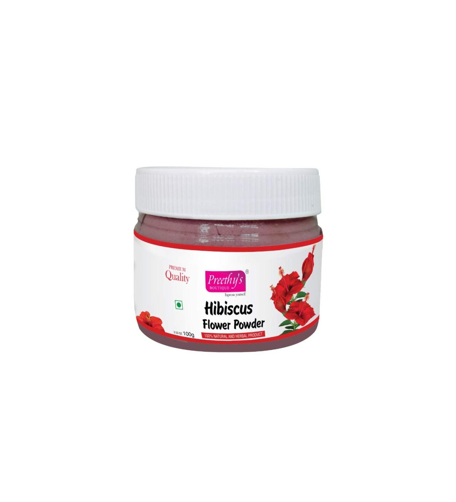 Premium Quality Hibiscus Flower Powder 100gm | Natural Shampoo & Conditioner for Stronger Nourished Hair - International Shipping Available - Buy Online on SooperMarket.com