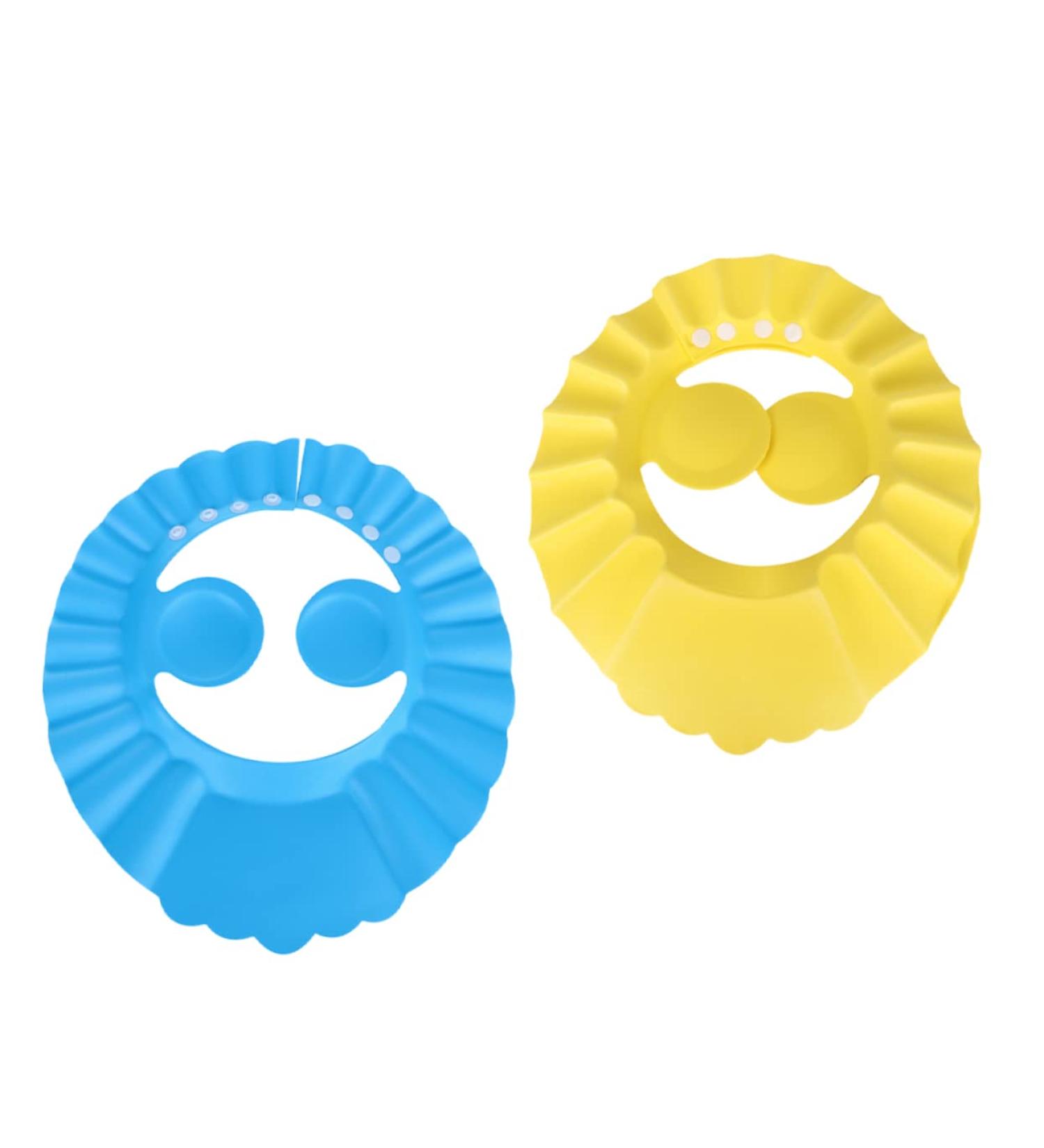 FRCOLOR 2pcs Shampoo Cap Bonnets for Toddlers - Bath Visor & Sun Hat Combo | Assorted Colors | 29.5X27.5CM - Buy Online on SooperMarket.com