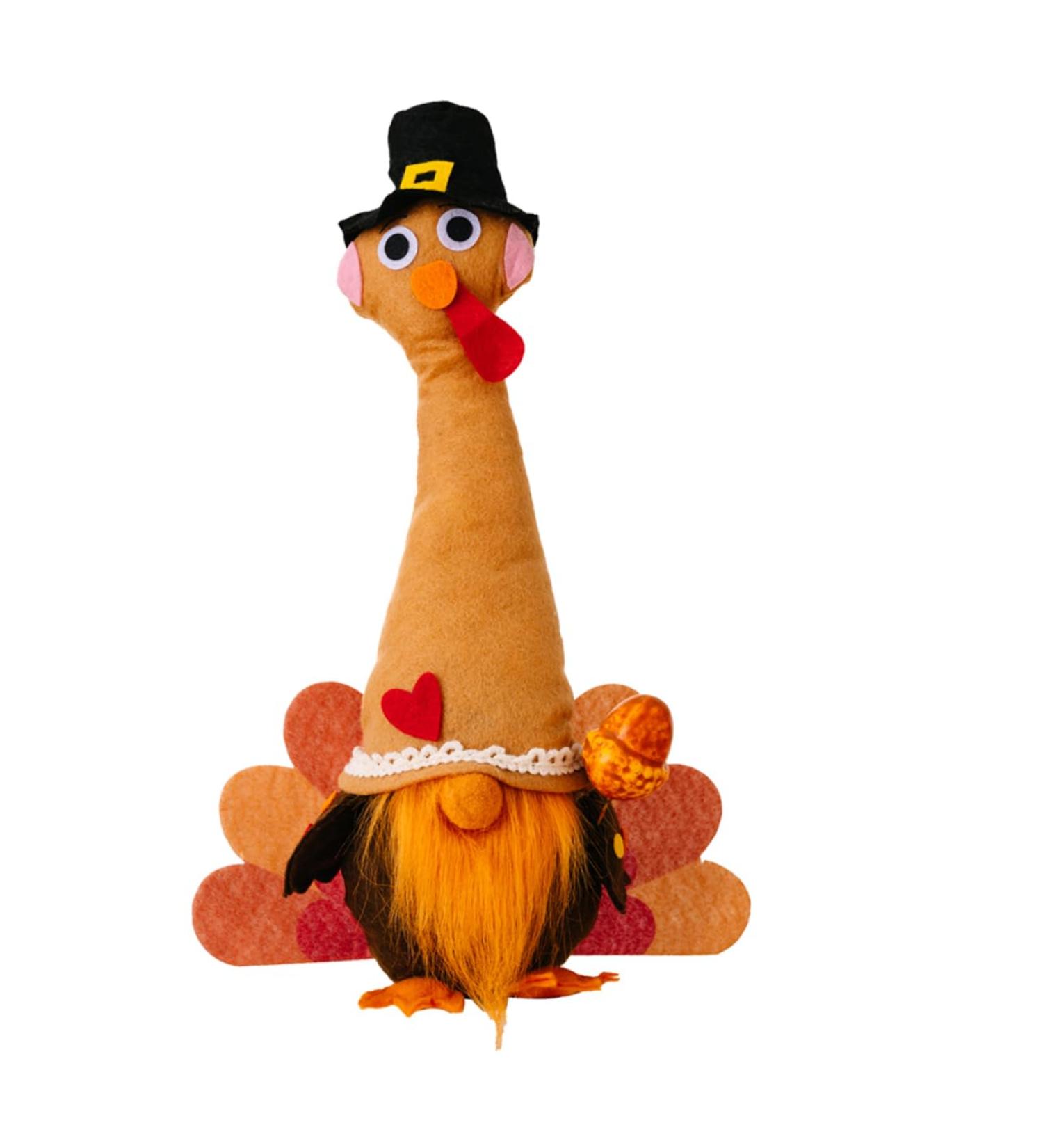 Alipis Dwarf Turkey Decor Ornament Thanksgiving Turkey Gnome Thanksgiving Stuffed Gnome Autumn Fireplace As Shown 1 35X6X5CM - Buy Online on SooperMarket.com