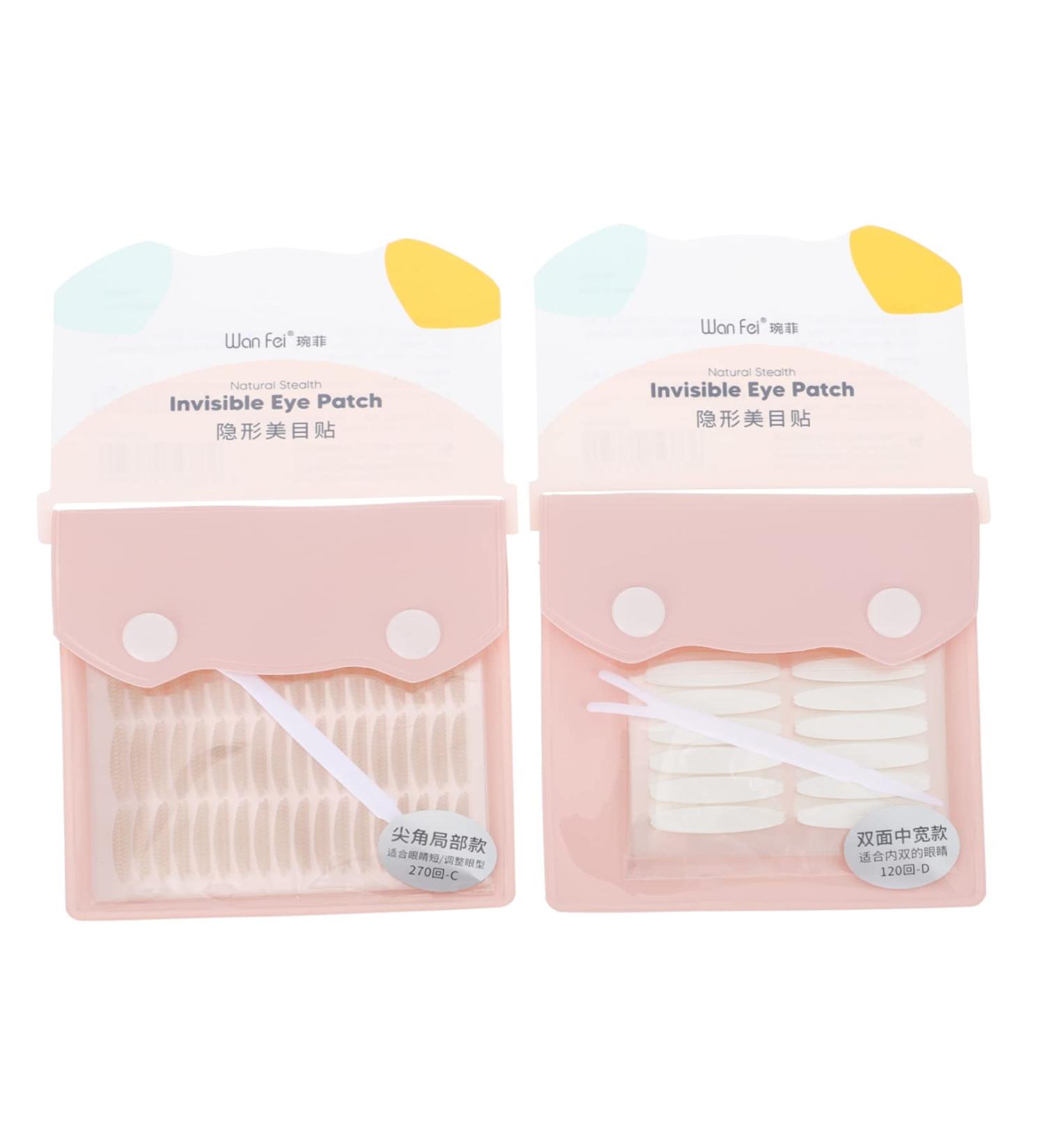 Gogogmee 2 Lace Double Eyelid Sticker Instant Eye Lift Strip Single Sided Eyelid Tape Double Sides Tape Double Side Tape Colorful Hair Big Eye Decoration Lace Eyelid Hot Melt Adhesive 8x6.5cm As Shown 1 - Buy Online on SooperMarket.com