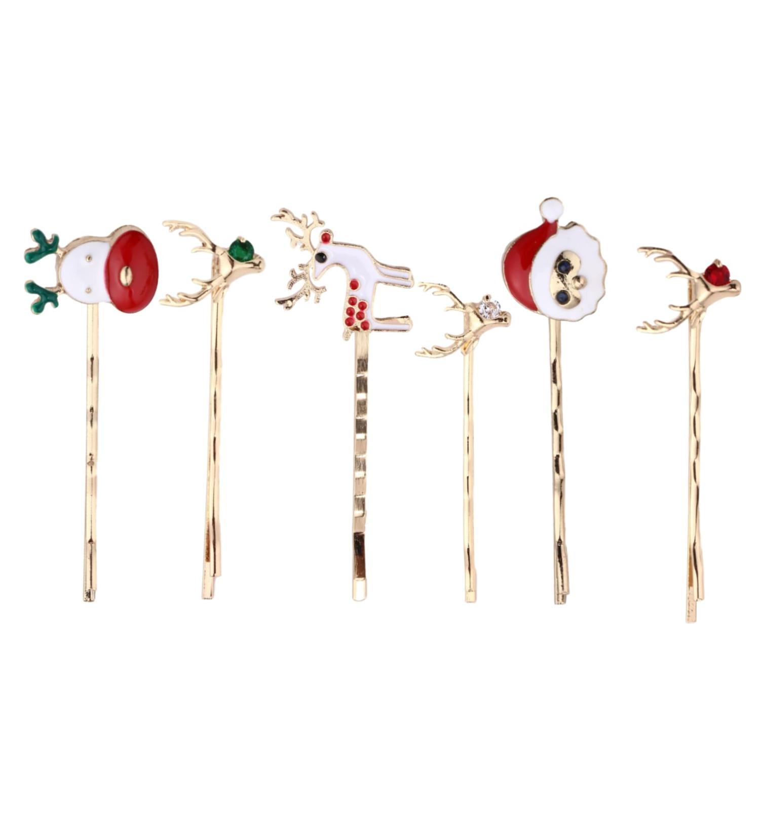minkissy 3 Christmas Hair Clips Girls Bobby Barrettes Holiday Barrettes Hair Barrettes for Christmas Holiday Headwear Hair Clips for Kids Party Hair Decoration Cute Child Metal Side Clip - Buy Online on SooperMarket.com