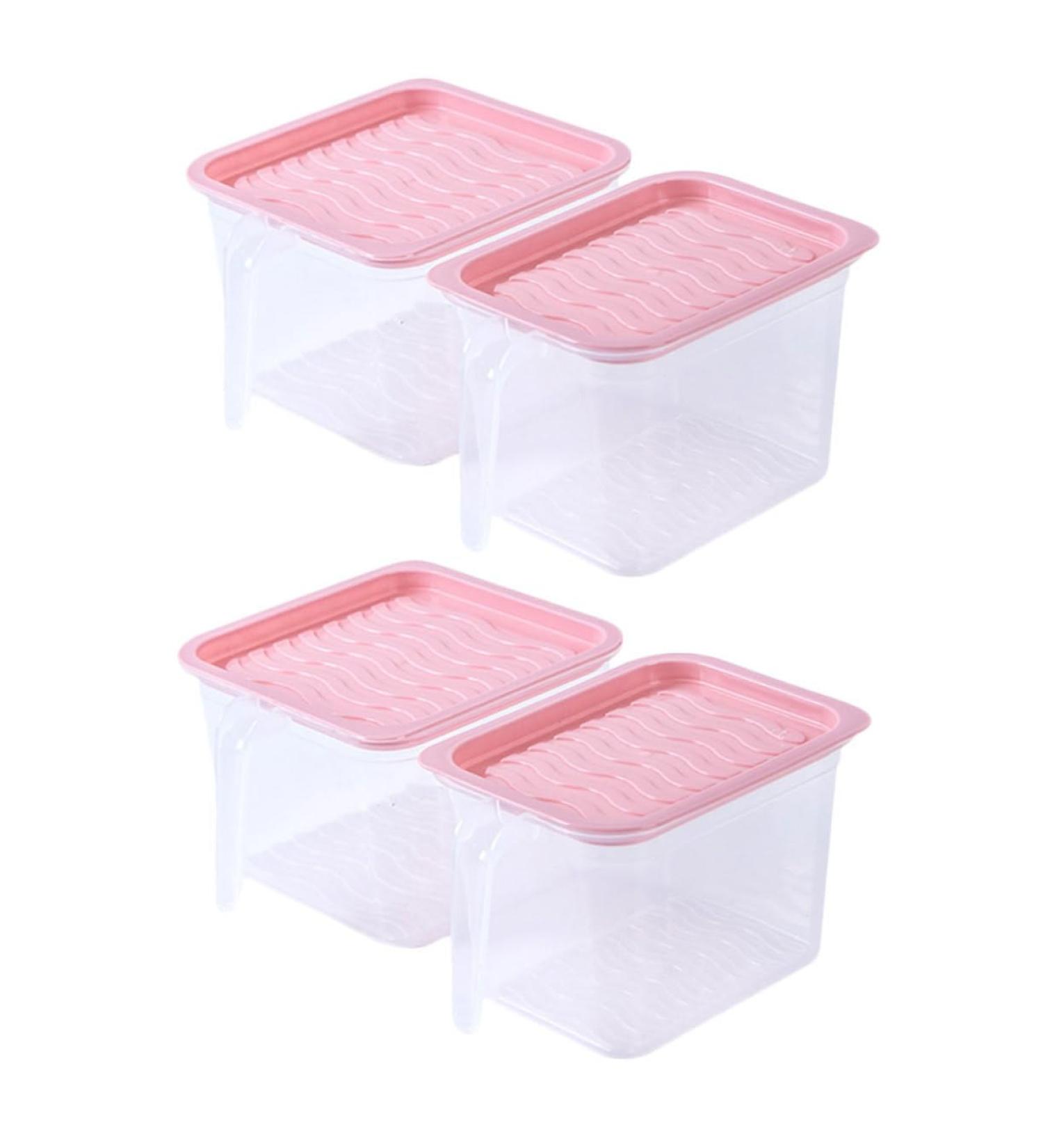 LABRIMP Food Containers 4pcs Box Refrigerator Crisper Refrigerator Containers Vegetable Container Food Household re-usable - Buy Online on SooperMarket.com