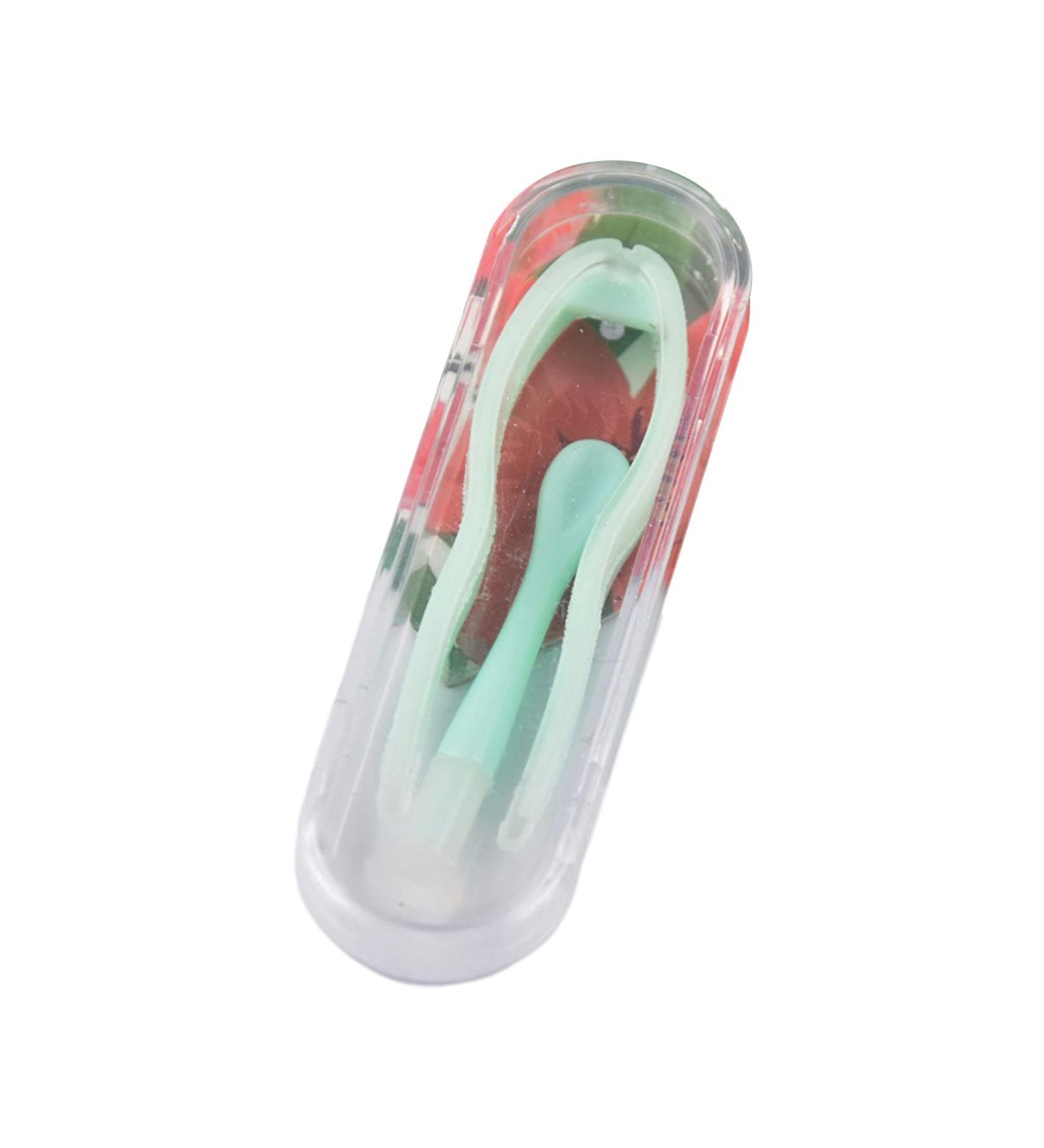 Portable Contact Lenses Remover and Inserter Tool Case Set Tweezers Suction Stick Contact Lenses Inserter Removal Tool for Contact Lenses User Arc Design Reusable Green - Buy Online on SooperMarket.com