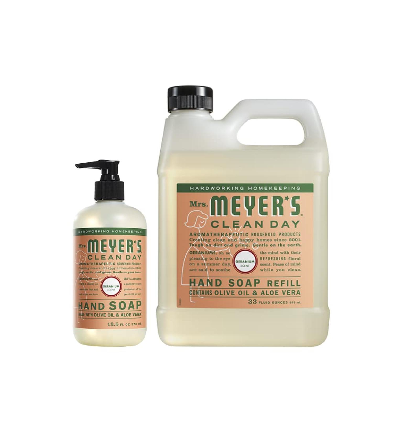 Mrs. Meyer's Liquid Hand Soap Variety Pack - Geranium Scent - 1 Refill + 1 Hand Soap - 1 CT - Buy Online on SooperMarket.com