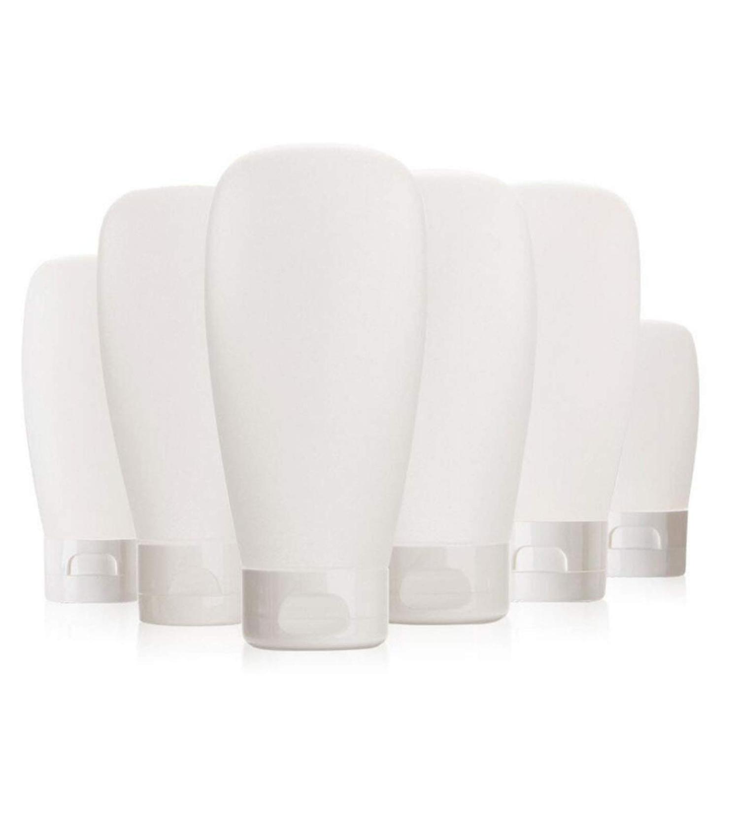6Pcs 150ml/5oz Clear Plastic Empty Refillable Cosmetic Soft Tubes Squeeze Travel Bottle with Flip Cap Makeup Sample Container Dispenser for Facial Cleanser Shampoo Body Hand Lotion Shower Gel - Buy Online on SooperMarket.com