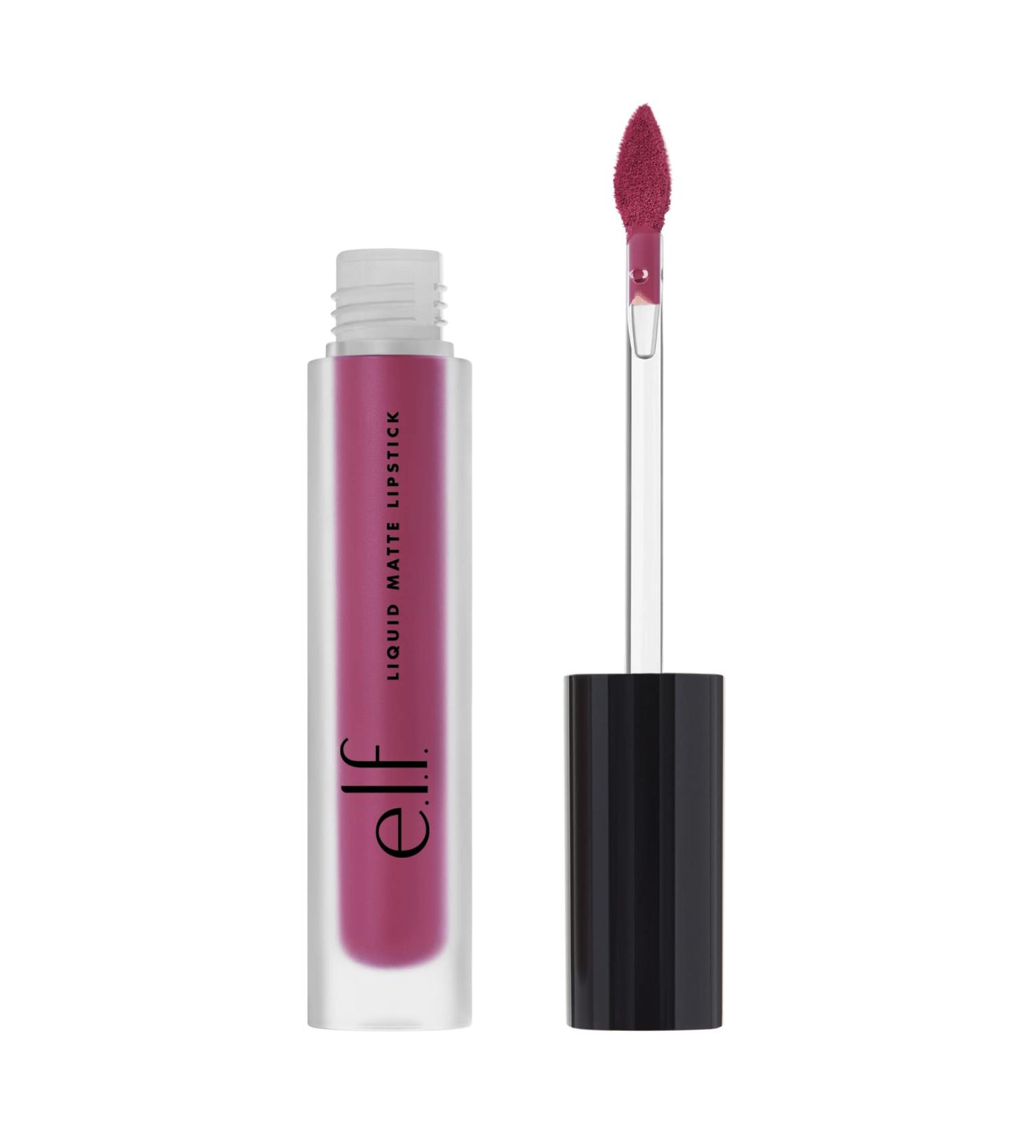 e.l.f. Cosmetics Liquid Matte Lipstick - Highly Pigmented, Quick Drying, Smudge Proof with Nourishing Properties in Berry Sorbet - Buy Online on SooperMarket.com