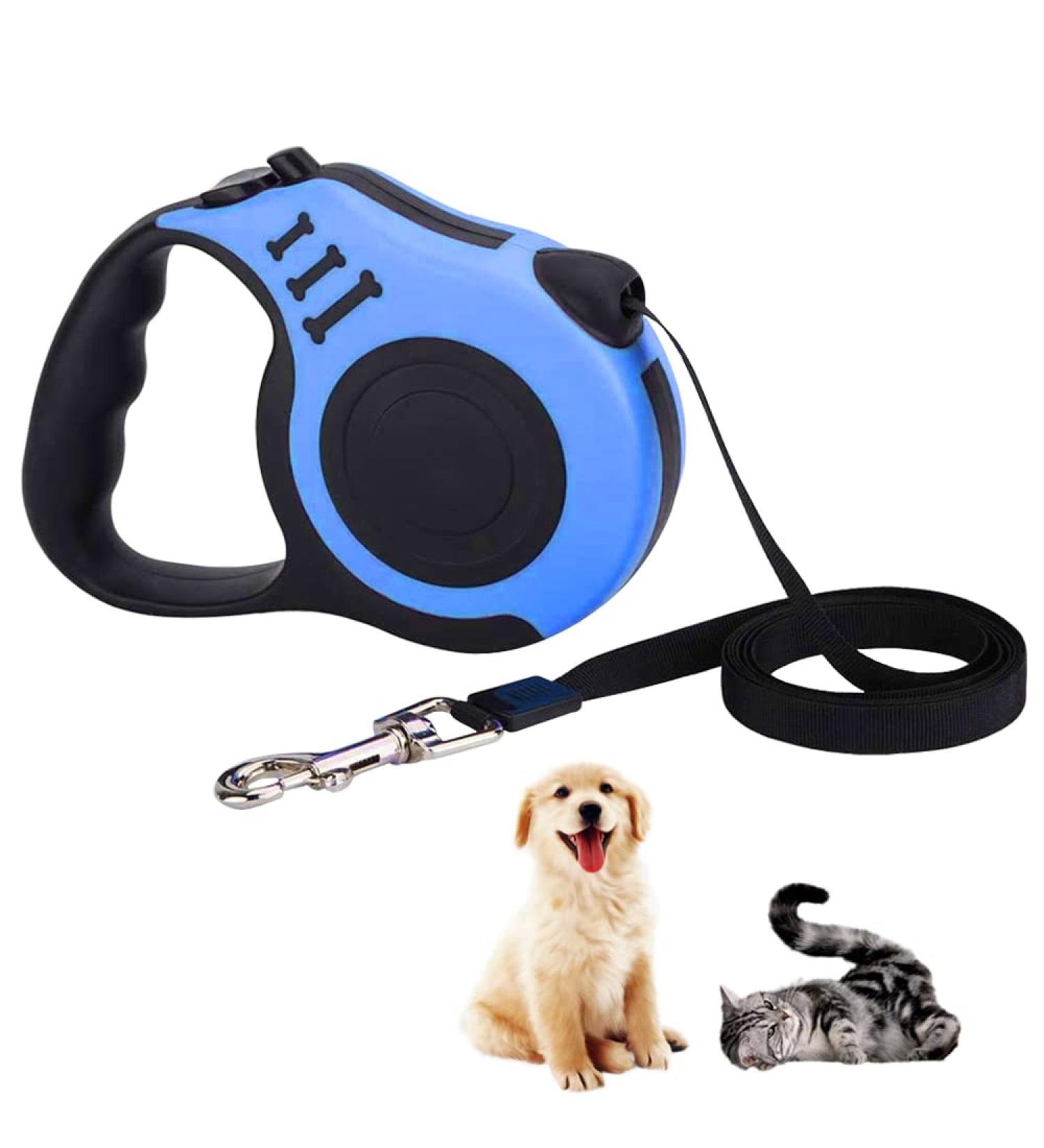 Retractable Dog Leash for All Sizes - 3m Blue Extendable Leash for Small Medium & Large Dogs - Buy Online on SooperMarket.com